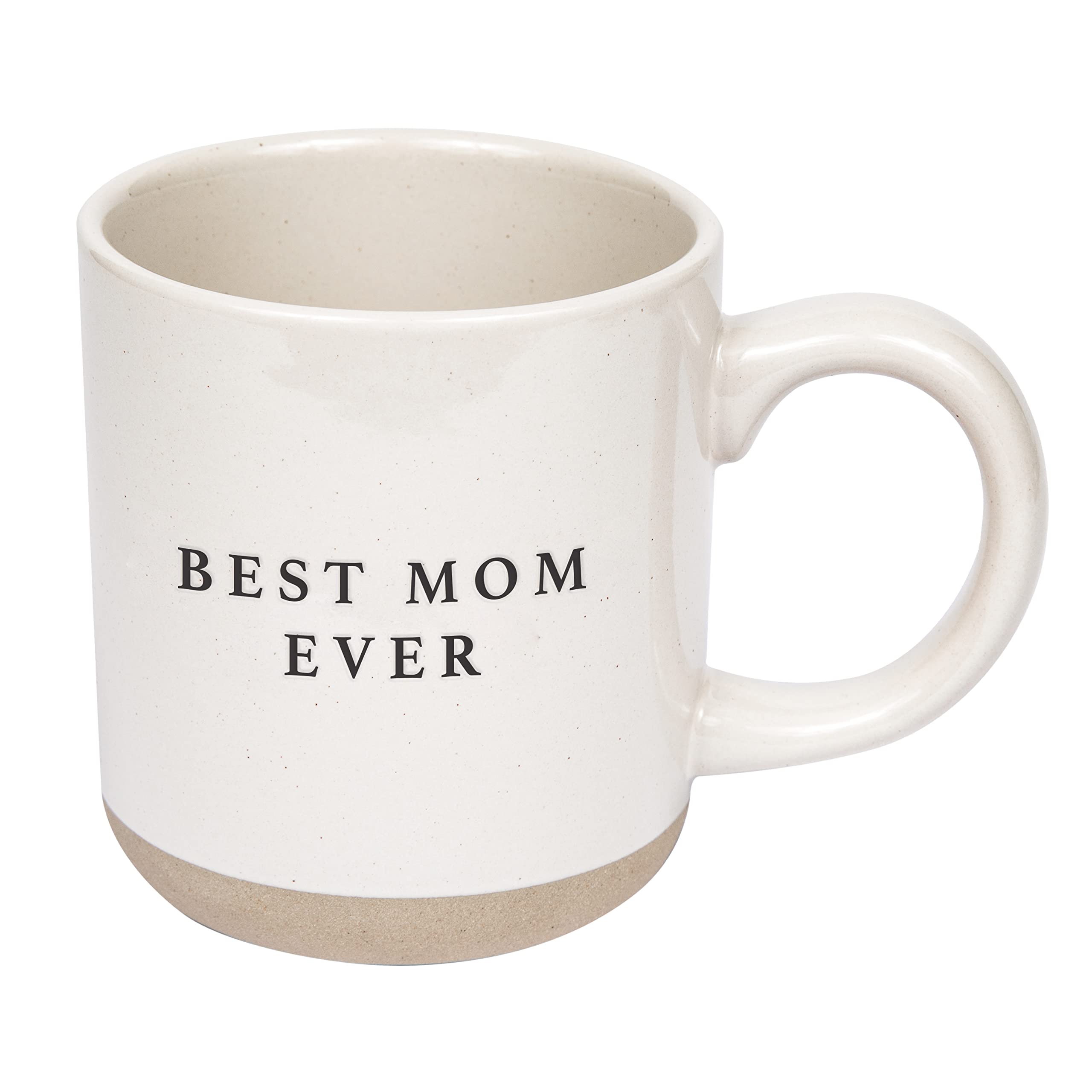 Sweet Water Decor Best Mom Ever Stoneware Coffee Mugs - 14Oz Cute Coffee Mugs for Hot and Cold Drinks - Dishwasher and Microwave Safe - Valentines and Mothers Day Gift - Ideal Tea & Espresso Mugs