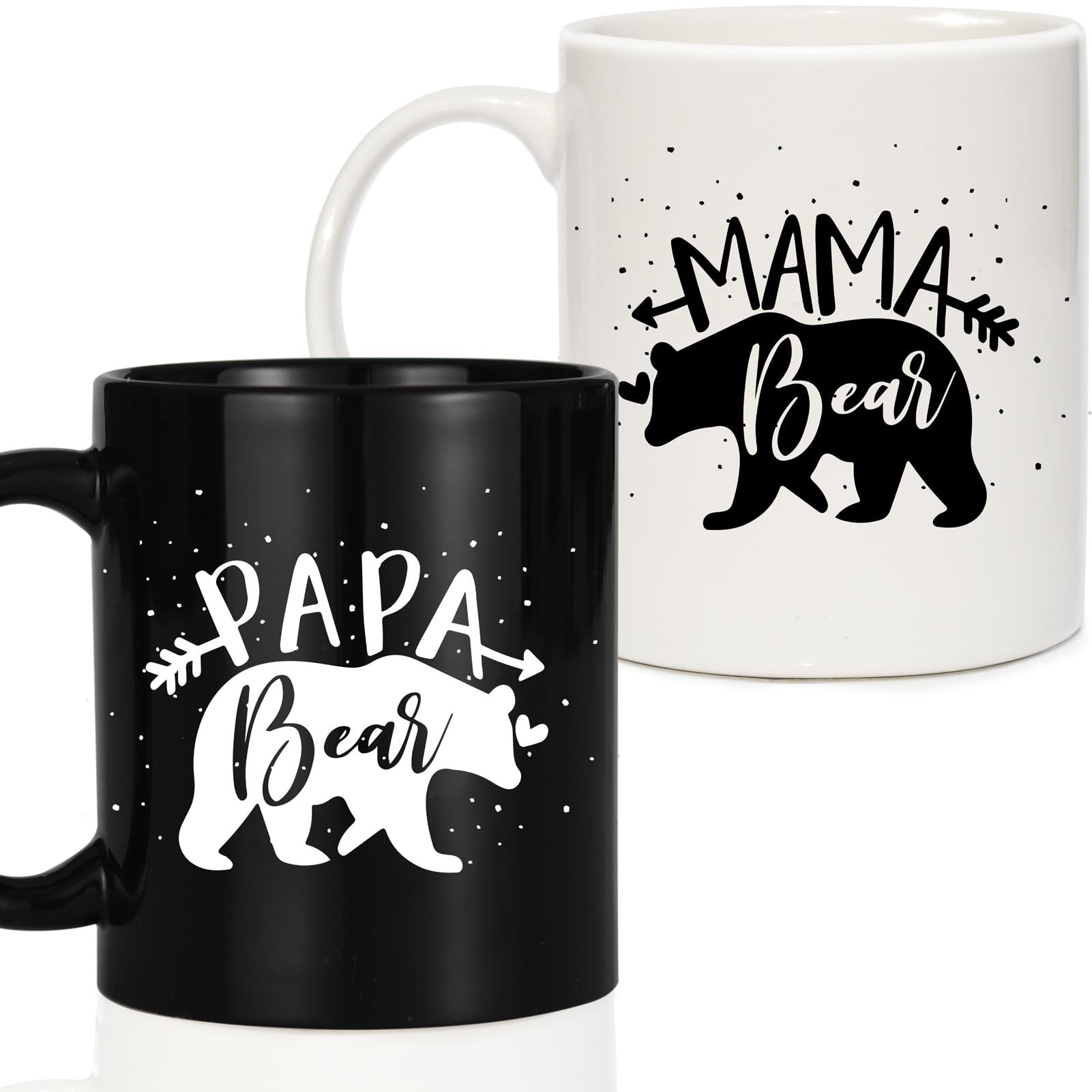 Breezy Valley Mama Bear Papa Bear Mug Set, New Parents Gifts for Couples, Best Mom and Dad Coffee Mugs, Anniversary Mothers Day Gift for Parents, Mom and Dad Gifts for New Parent 2025