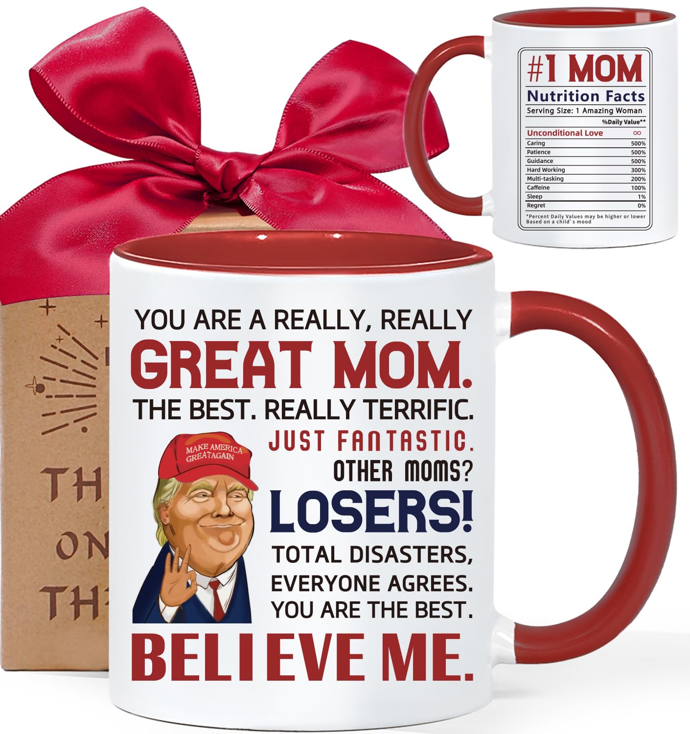 Mom Gifts Mug, You Are A Great Mom Coffee Mug, Funny Trump Mom Mug, Gifts for Wife and Grandma Birthday from Daughter Son Husband, Mothers Day Gifts, New Mom Gifts for Women -154