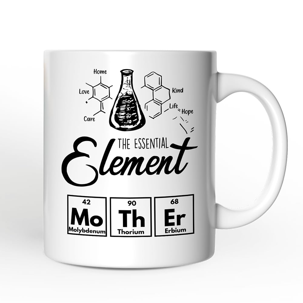 The Essential Element Mother Personalized Mug, Science Chemistry Periodic Table Gift For Mom With Custom Name (Non-Customizable)
