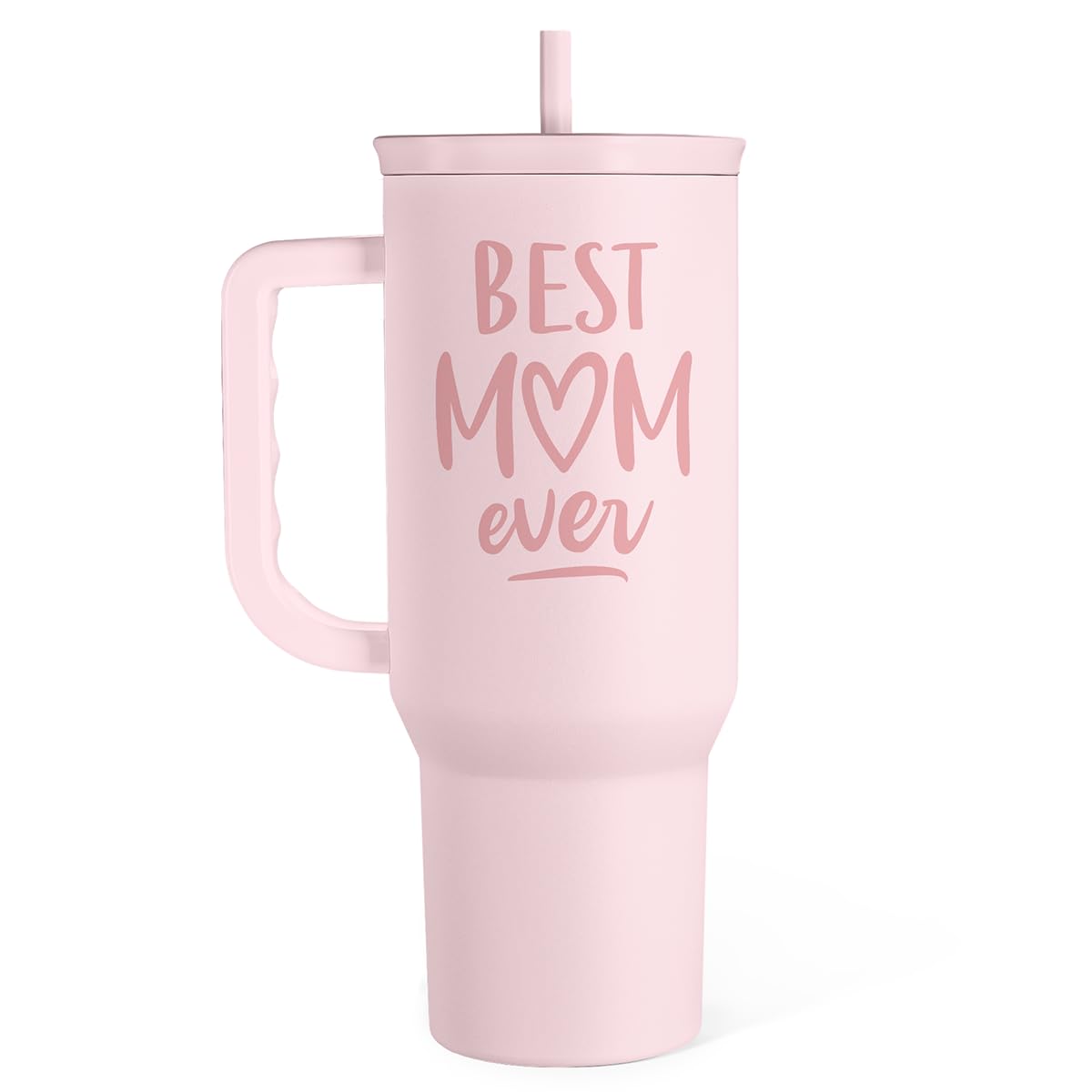 SANDJEST Gift for Mom - Best Mom Stainless Steel Tumbler with Handle, Travel Coffee Mug for Moms - Gifts for Birthday Christmas Mothers Day, 40oz