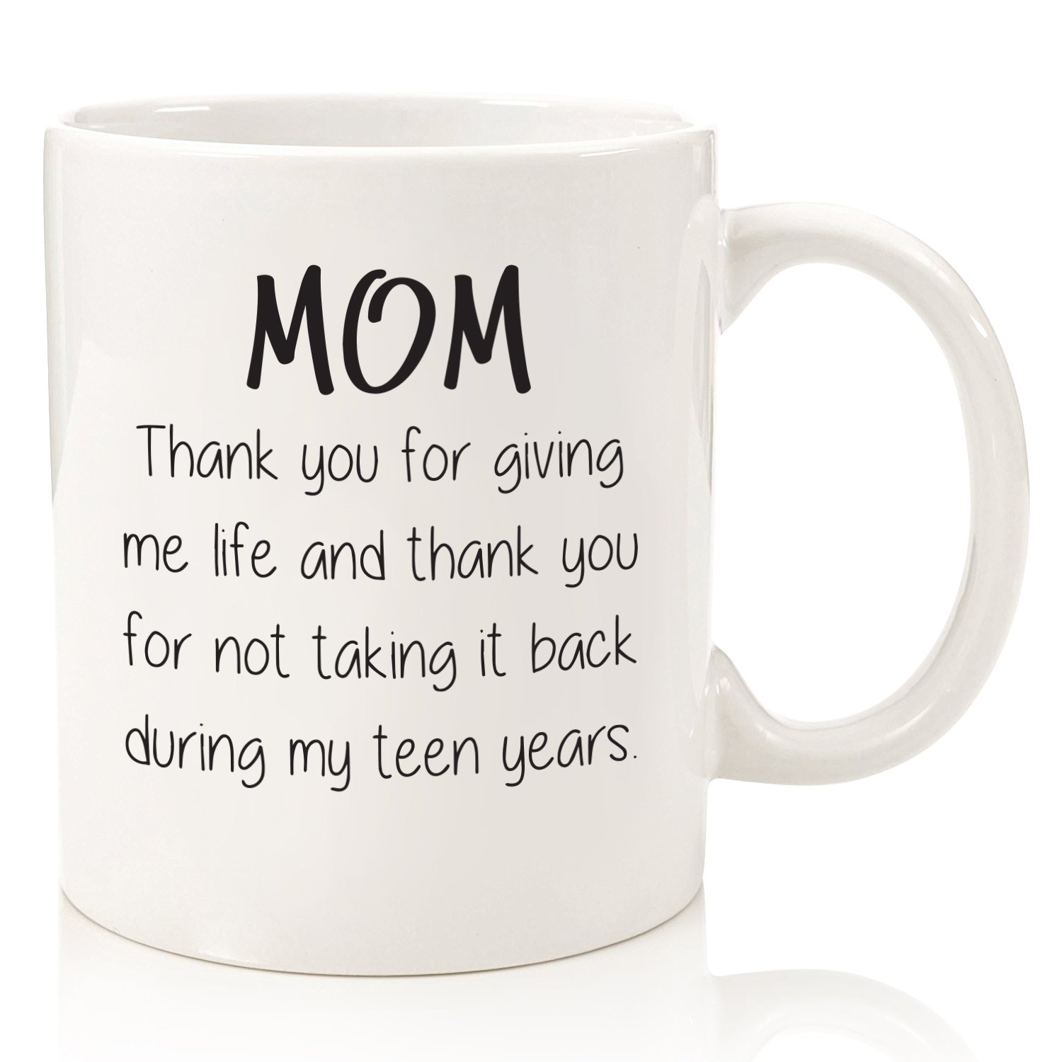 Gifts for Mom from Daughter Son - Mom, Giving Me Life Funny Coffee Mug - Best Gift Ideas from Kids, Favorite Child - Unique Gag Birthday Present for Women - Fun Mom Mug, Novelty Cup