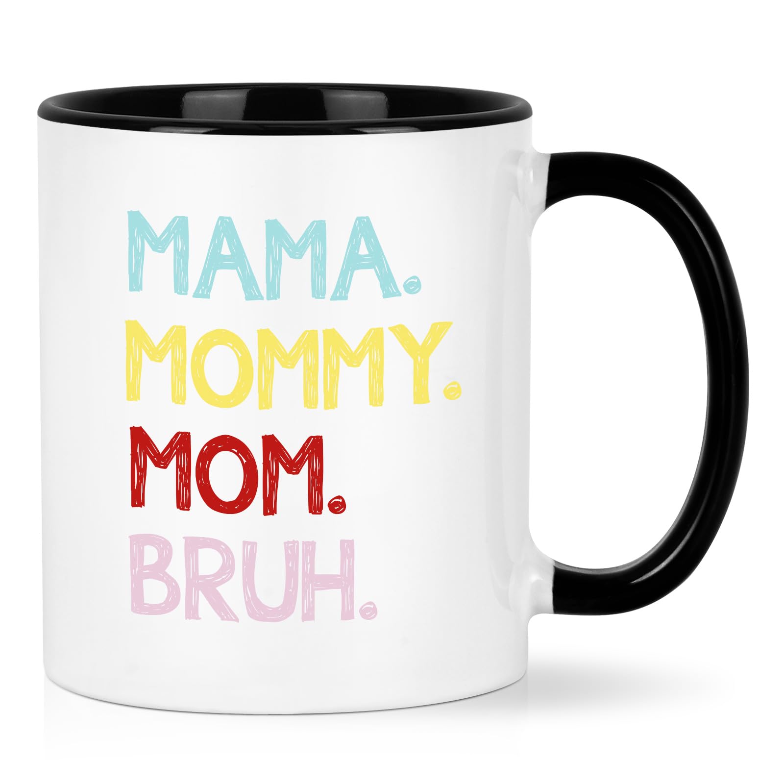 YHRJWN Gifts for Mom, Funny Mom Mug, Mama Mommy Mom Bruh Mug, Mom Gifts from Daughter, Son, Mothers Day Birthday Christmas Gifts for Mom, 11 Oz
