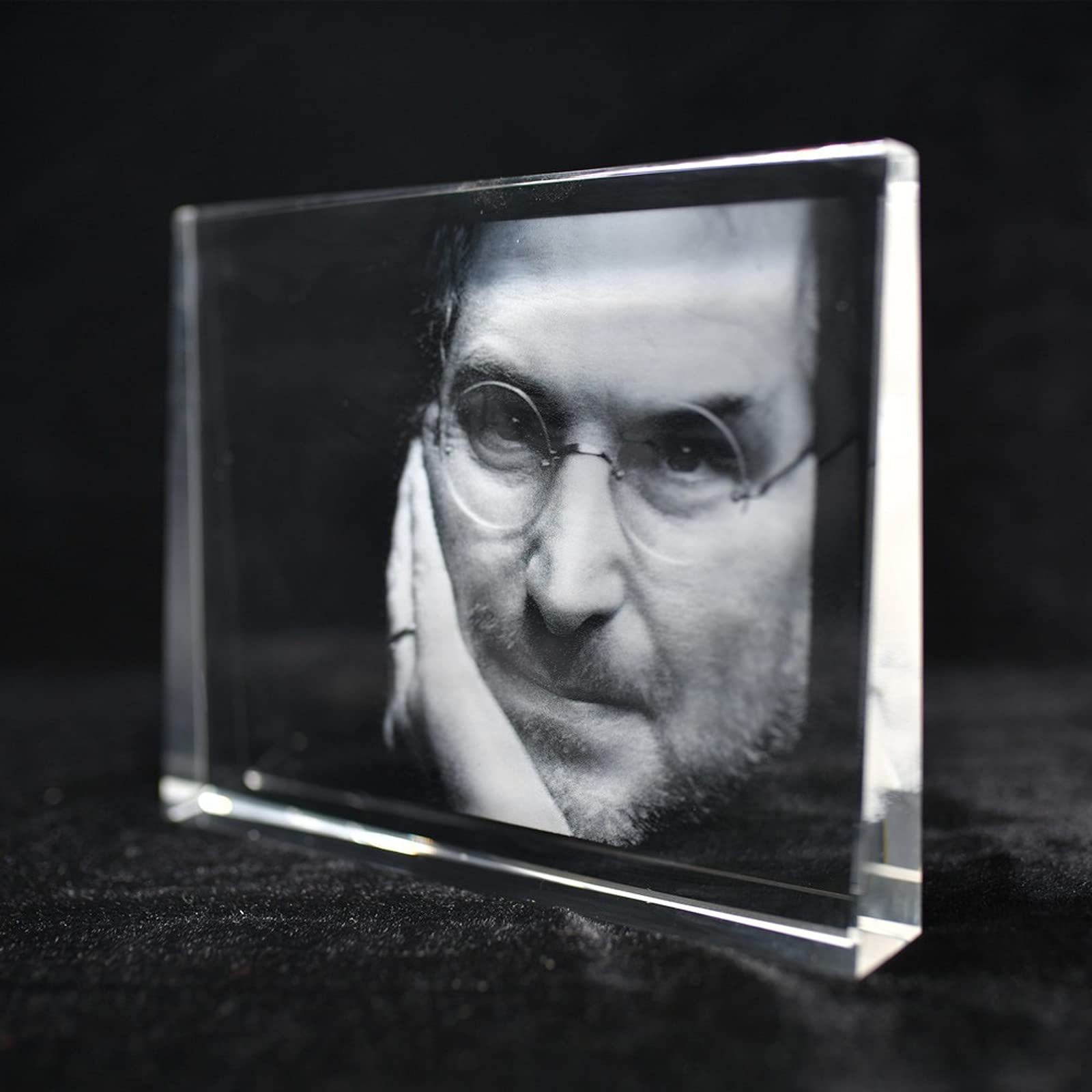 Custom Crystal Photo Gift,Personalized Picture Frames Crystal Handmade Square Shape 3D Laser Engraved DIY Photo Frame Glass Souvenir Birthday Gifts (Laser Engraved,150x100mm)