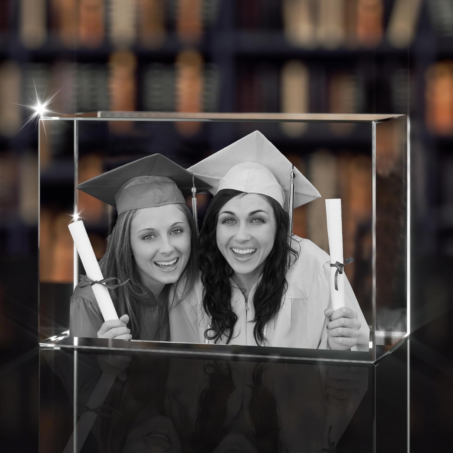 3D Crystal Photo Personalized Custom Perfect Gifts for Women or Men, 3D Picture in Crystal Custom Etched Gift on Fathers Day, Mothers Day, Christmas, Birthday, Anniversary, Valentines Day