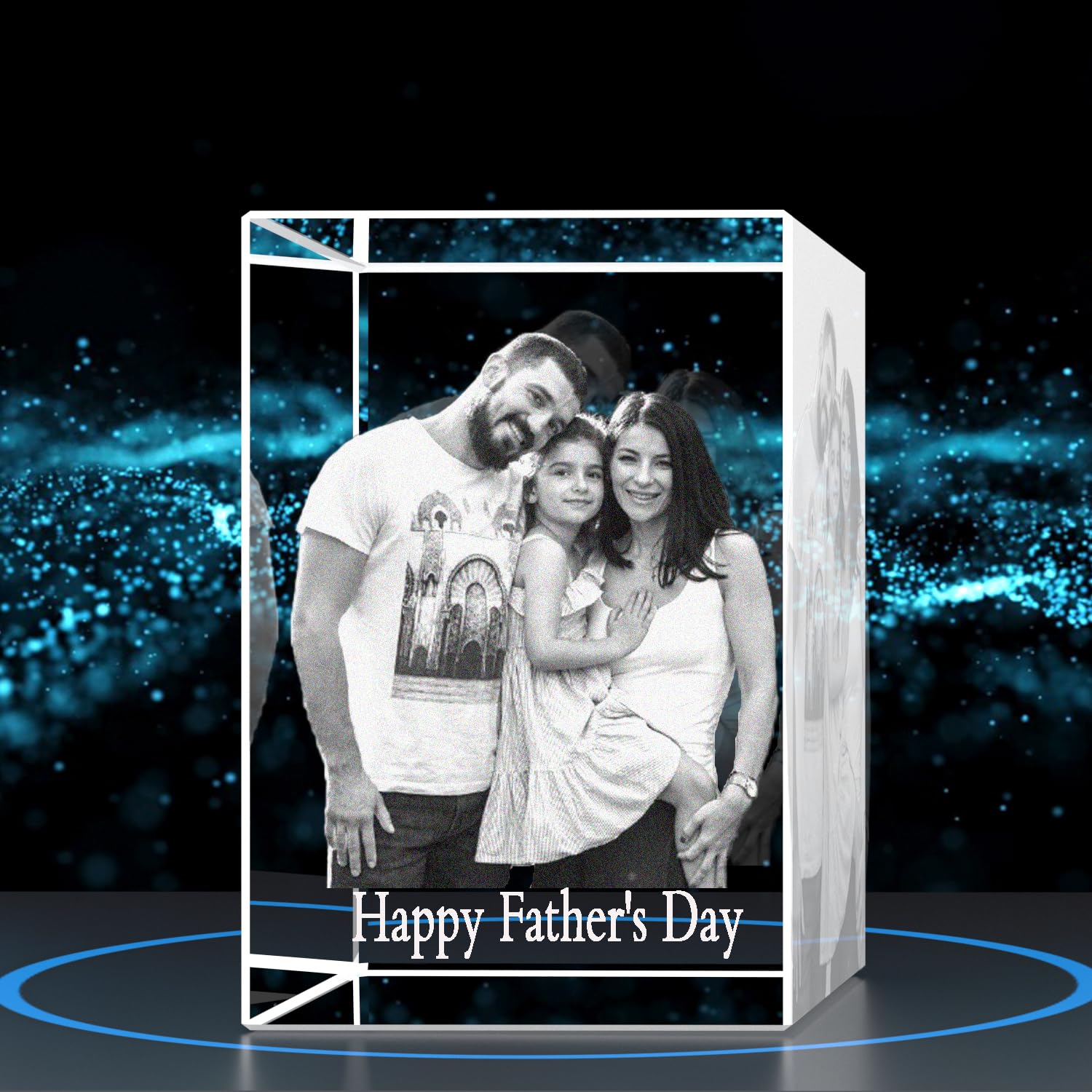 Custom 3D Crystal Photo, Personalized 3D Engraved Crystal Photo, Laser Photo Etched Engraved Inside Crystal with Picture Photograph, 3D Photo Engraved Crystal, 3D Glass Picture Cube Gift Idea