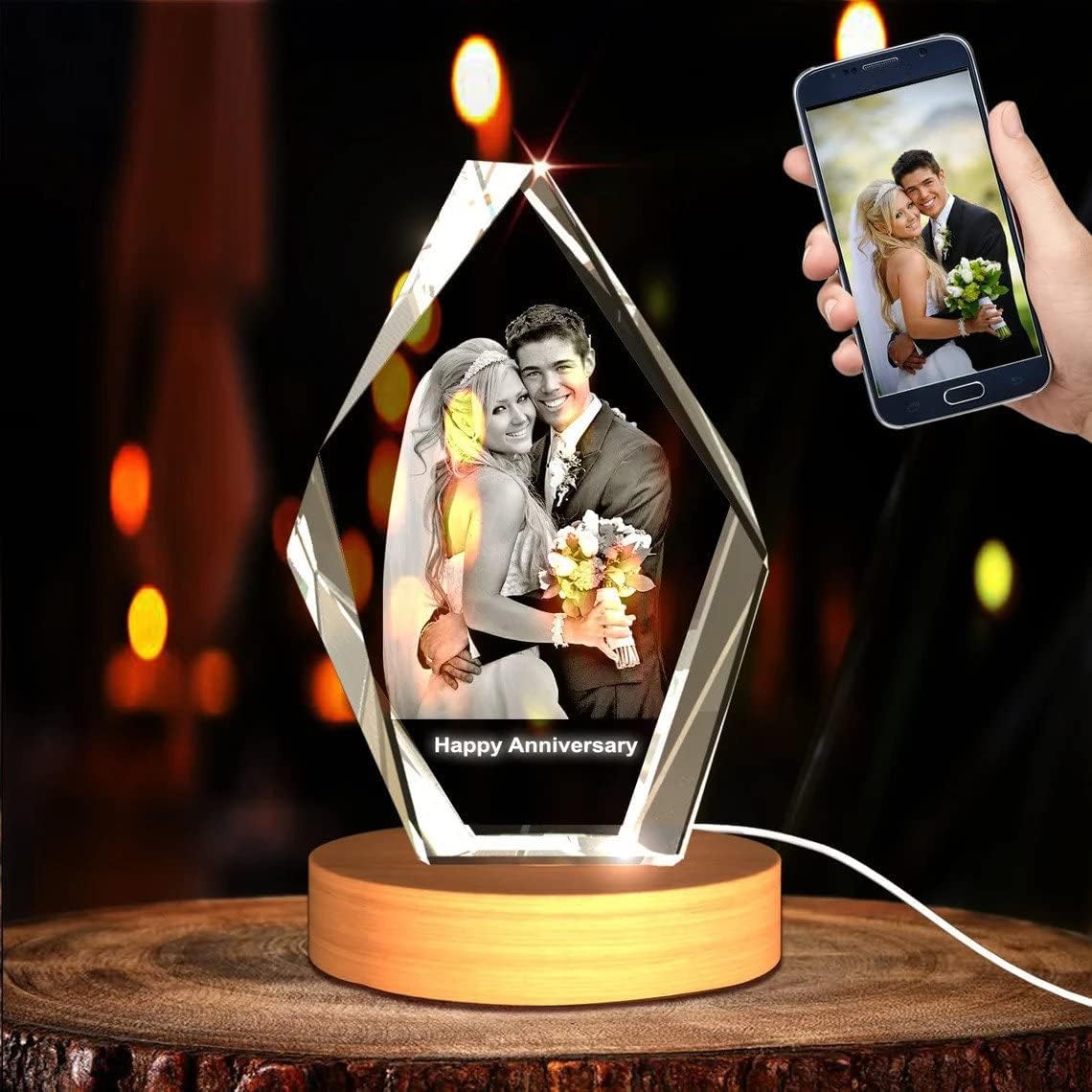 Iceberg Personalized 3D Engraved Photo (Wedding, Memorial, Mother's Day, Valentine's, Christmas, Personalized (Iceberg)
