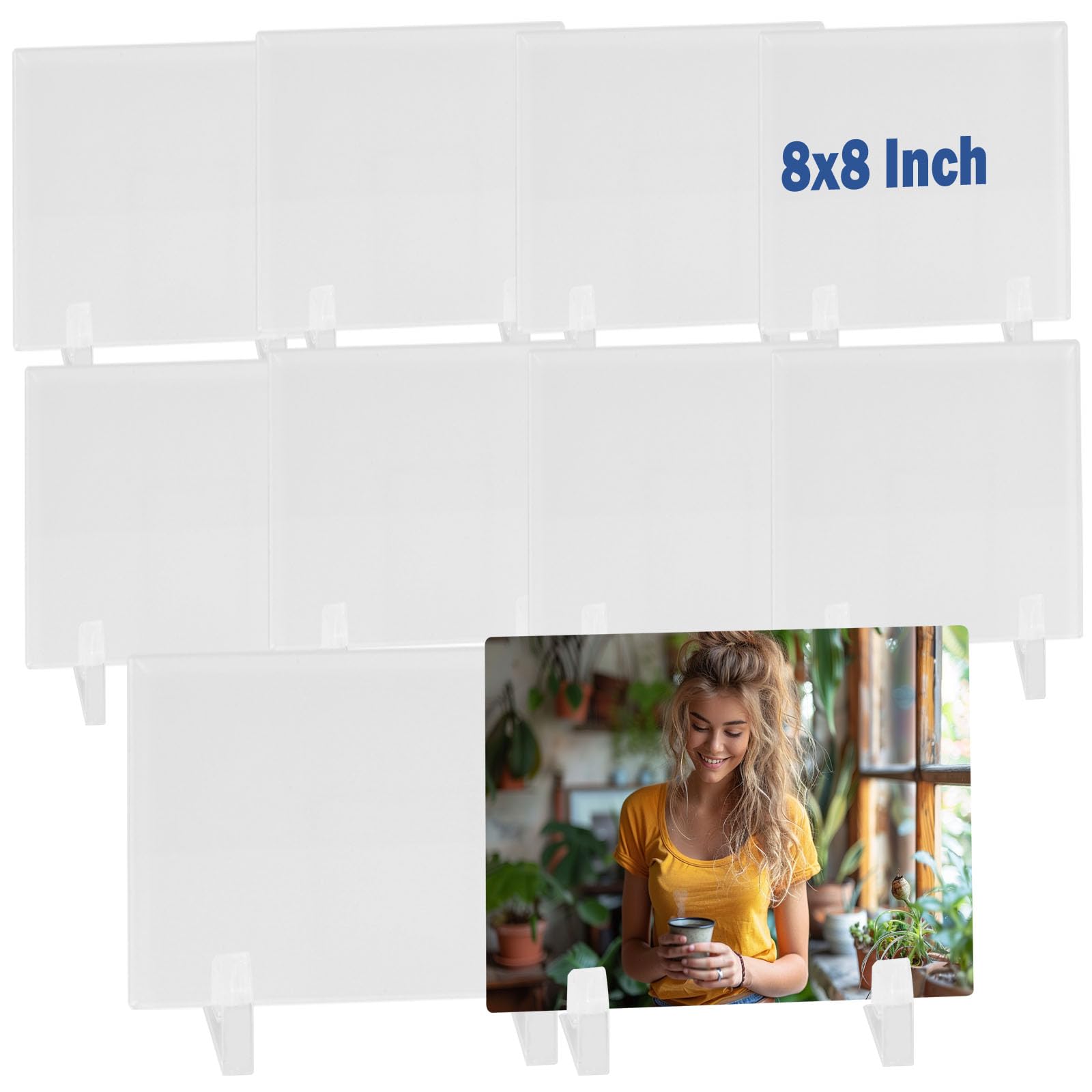 Sublimation Glass Photo Blanks 10 PCS 8X10 Inch for Personiazed Crystal Sheets Plaque