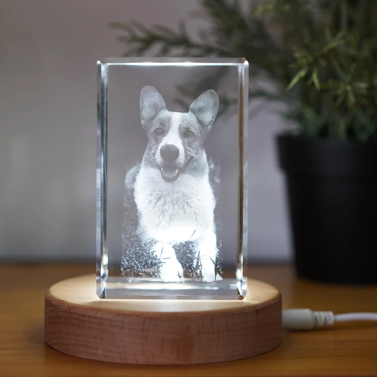 3D Crystal Photo, Custom 3D Photo in Glass Personalized Gifts for Her Him Birthday Anniversary Christmas, 3D Picture Glass Cube with Gift Box