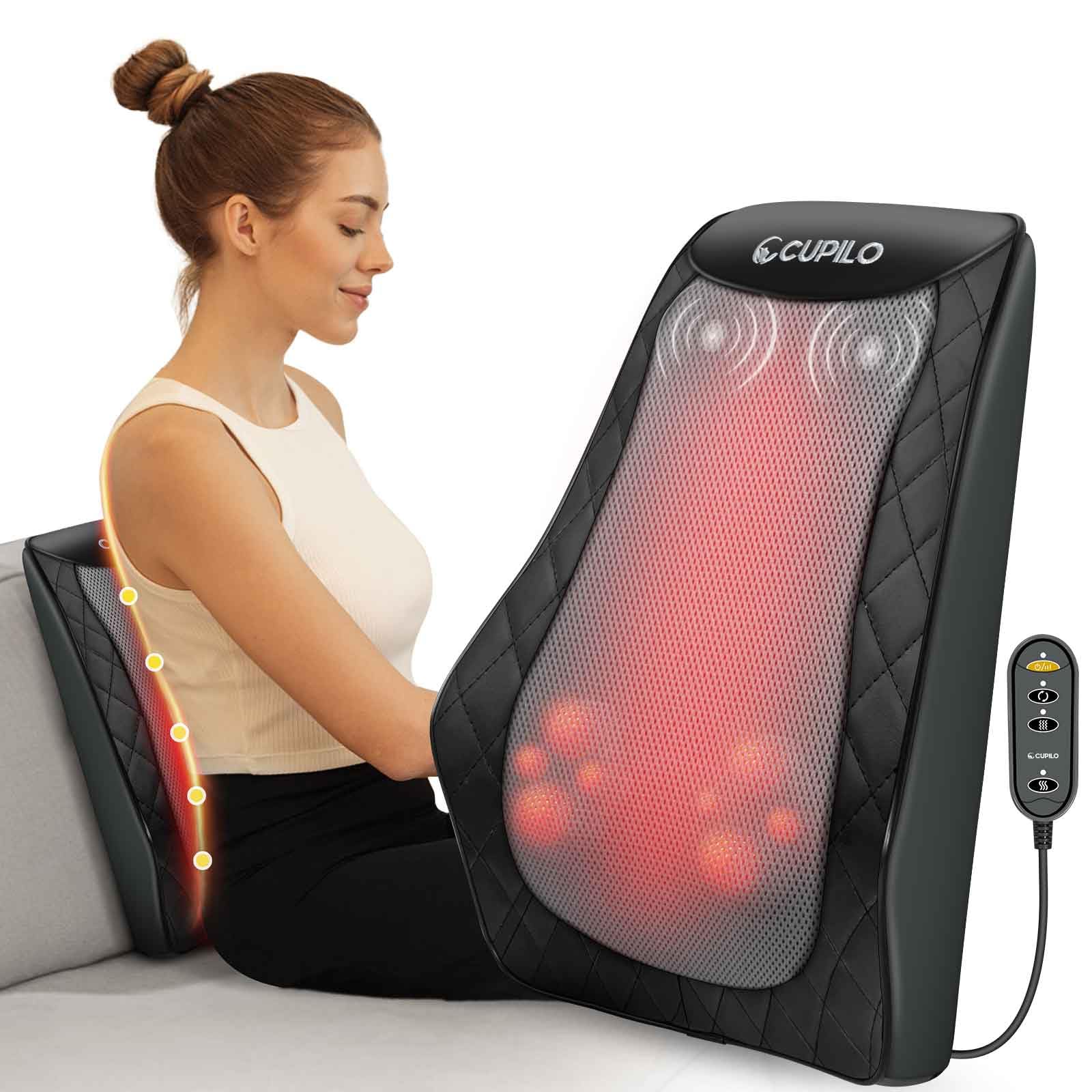 Back and Neck Massager, FSA HSA Eligible Massager for Pain Relief Deep Tissue, Heated Massage with Vibration, Massage Pillow for Neck, Back, Shoulder, Leg, Gifts for Men Women