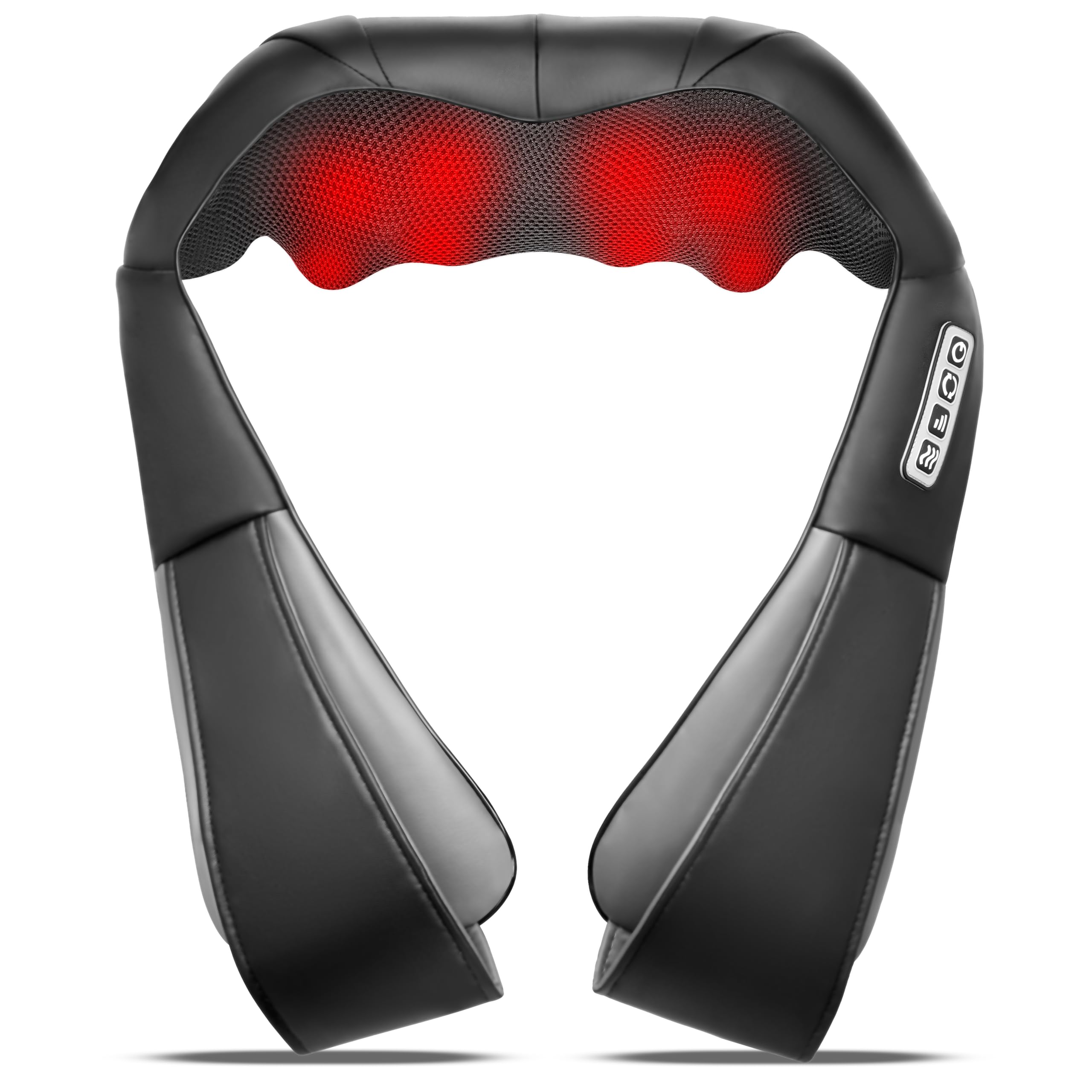 Shiatsu Neck and Back Massager with Heat,Electric Deep Tissue Kneading Neck and Shoulder Massage,Best Gifts for Women Men Mom Dad Mothers Fathers Day Birthday Gift(NOT Cordless)