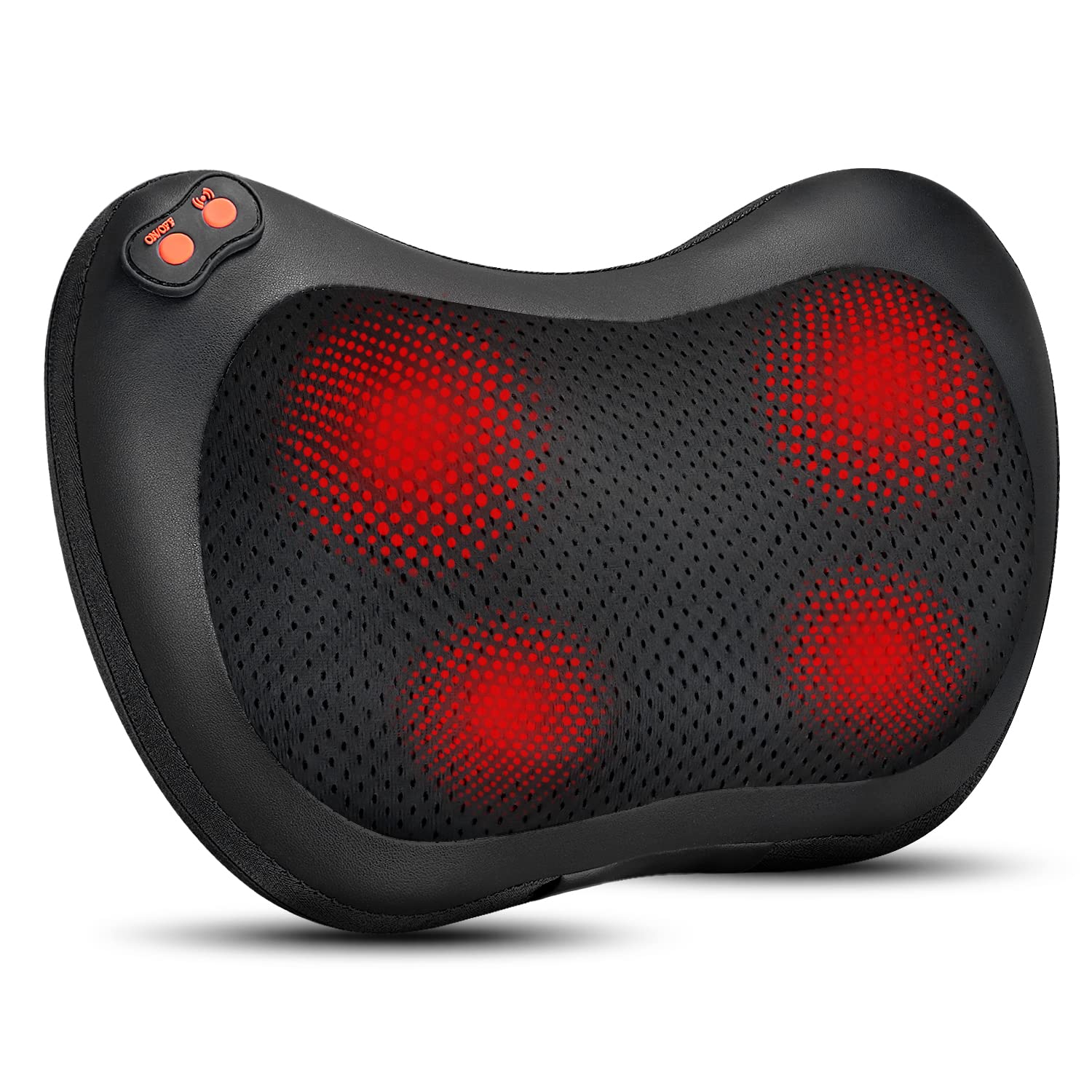 Back Massager, Shiatsu Neck Massager with Heat, Electric Back Massager for Shoulder, Back, Leg, Deep Tissue Kneading Massage to Relief Muscles, Massage Pillow for Mom/Dad/Women/Men