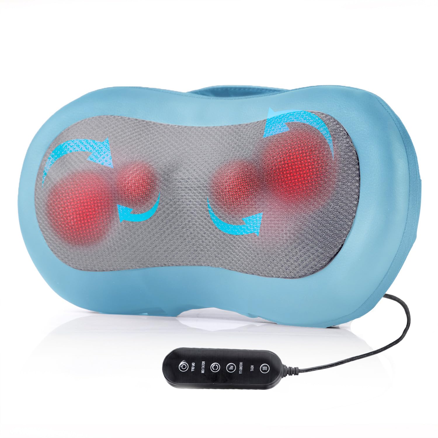 AERLANG Cordless Back Massager with Heat, Neck Shoulder Massager with Wireless Remote, 3D Kneading Massage Pillow for Back, Neck, Shoulder, Leg Pain Relief, Birthday Gifts for Mans Womens