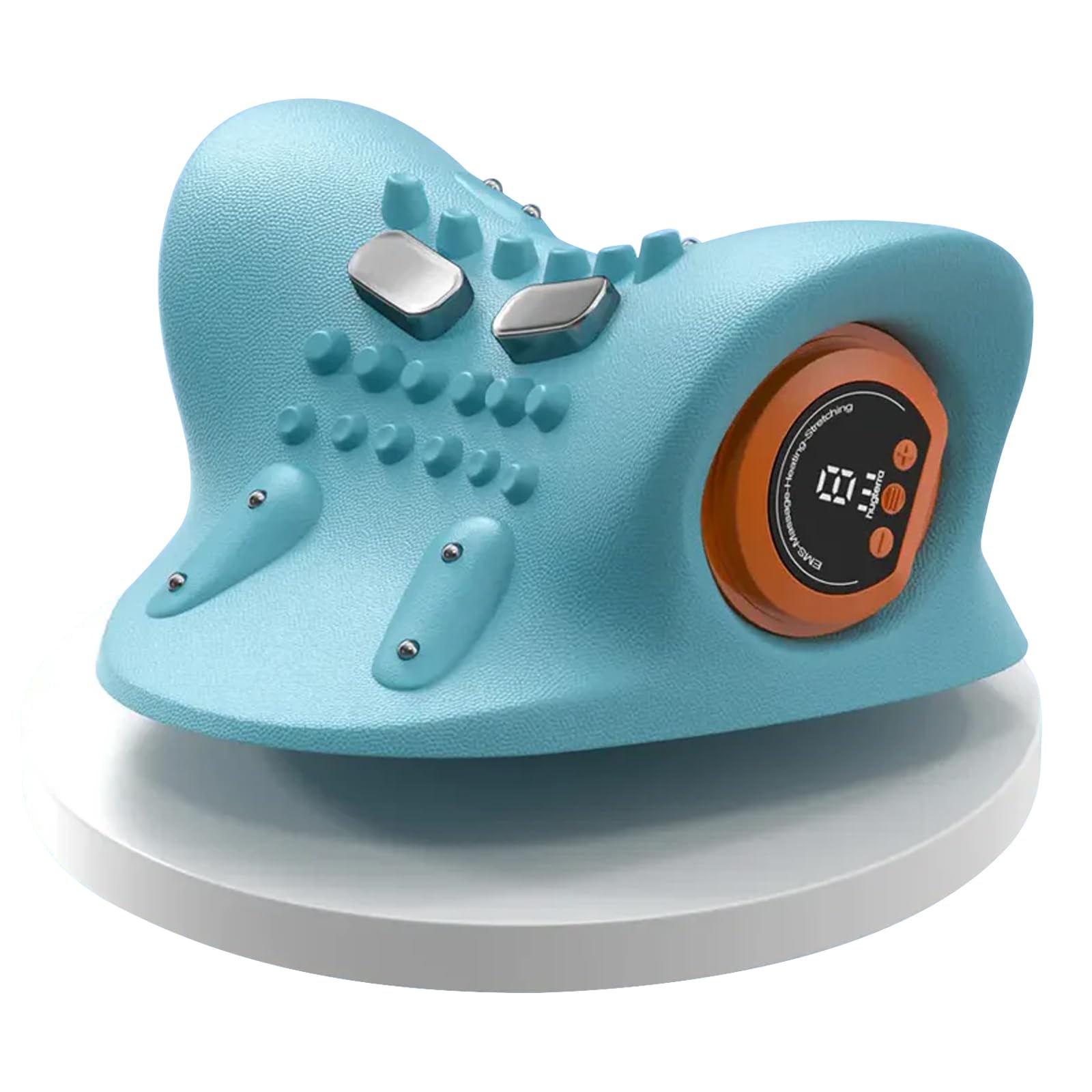 Neck Massager, Masajeador de Cuello, 3 Modes Electric Neck and Shoulder Relaxer Pillow, with Heat 26° Angle Cervical Traction Device for Pain Relief Deep Tissue