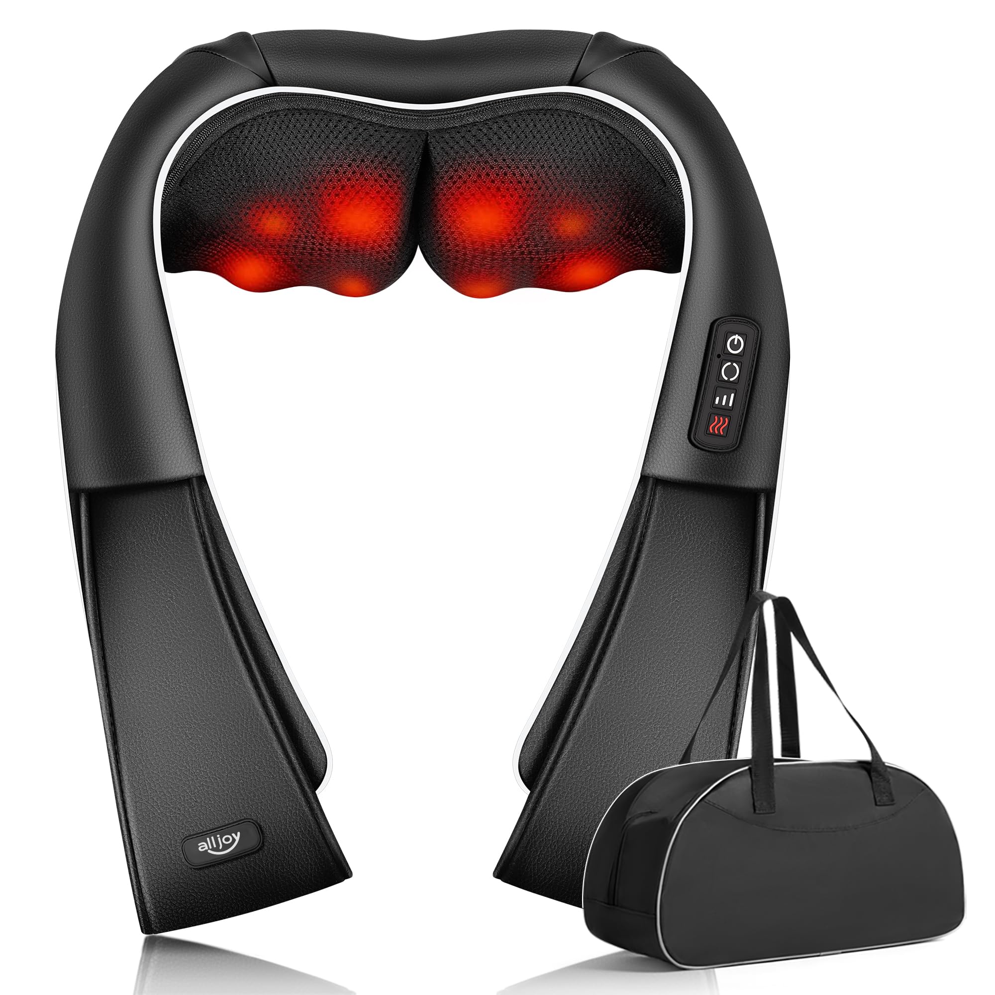 FSA HSA Eligible Neck Massager for Pain Relief Deep Tissue, 3D Kneading Shiatsu Neck and Shoulder Massager with Heat for Full Body Home Office Car Use, Mothers Day Gifts for Mothers Women Mom Wife
