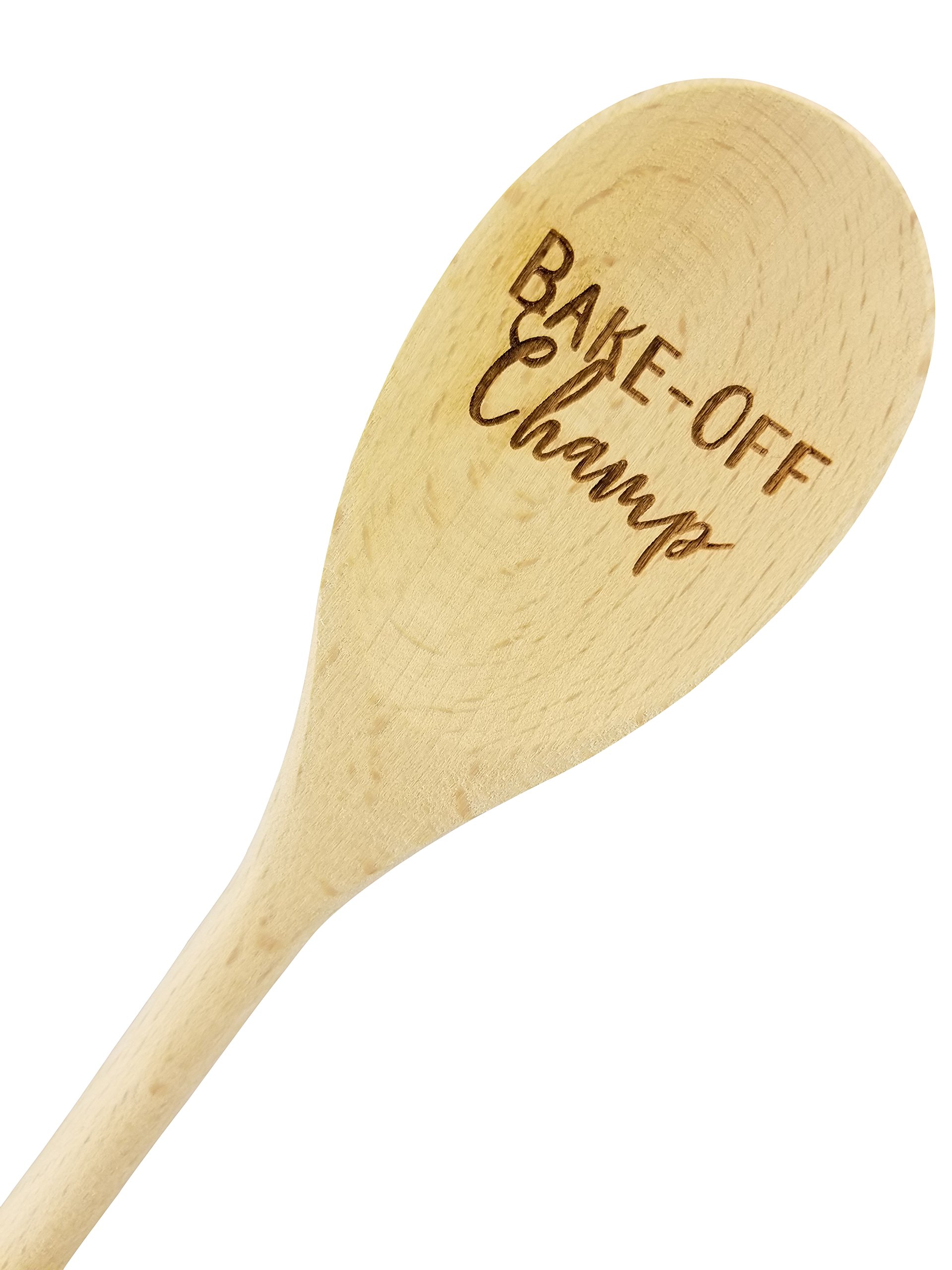 Bake Off Champ Prize 14in Wooden Spoon | The Perfect Baking Trophy and Unique Gift for Baking Show Fans! | Bake Off Trophy | Cooking Trophy Baking Gifts Chef Trophy Pie Trophy Cookie Trophy