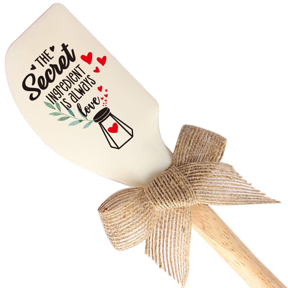 The Secret Ingredient Is Always Love Funny Silicone Spatula, Funny Baking Tool, Modern Farmhouse Kitchen Decor, Gift for Chef, Sister, Mom, Pastry Chef, Friends