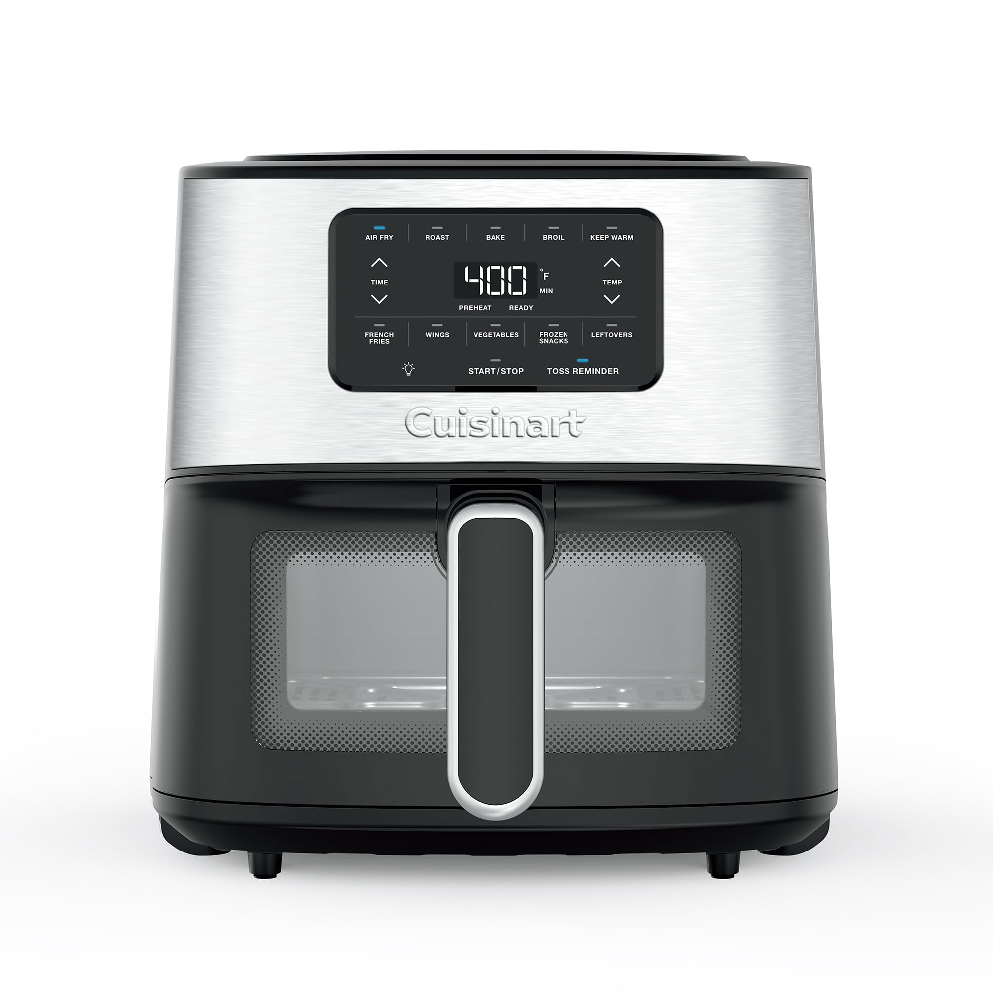 Cuisinart Air Fryer Oven, 6-Qt Basket Stainless Steel Air Fryer, Kitchen Dishwasher-Safe Parts with 5 Presets Roast, Bake, Broil, Air Fry and Keep Warm, Quick & Easy Electric Fryer, AIR-200