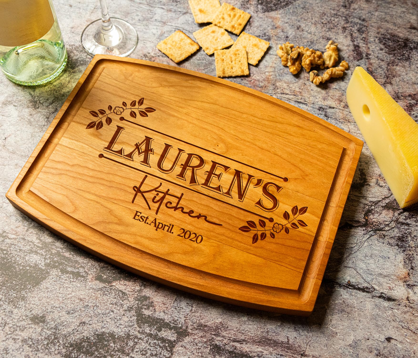 Silveroy Personalized Cutting Board - Unique and Long Lasting Gift Idea For Mother's Day, Anniversary, Birthday, Christmas - Best Custom Gift To Mom, Grandma, Mother-in-Law, Daughter, Wife, and Women