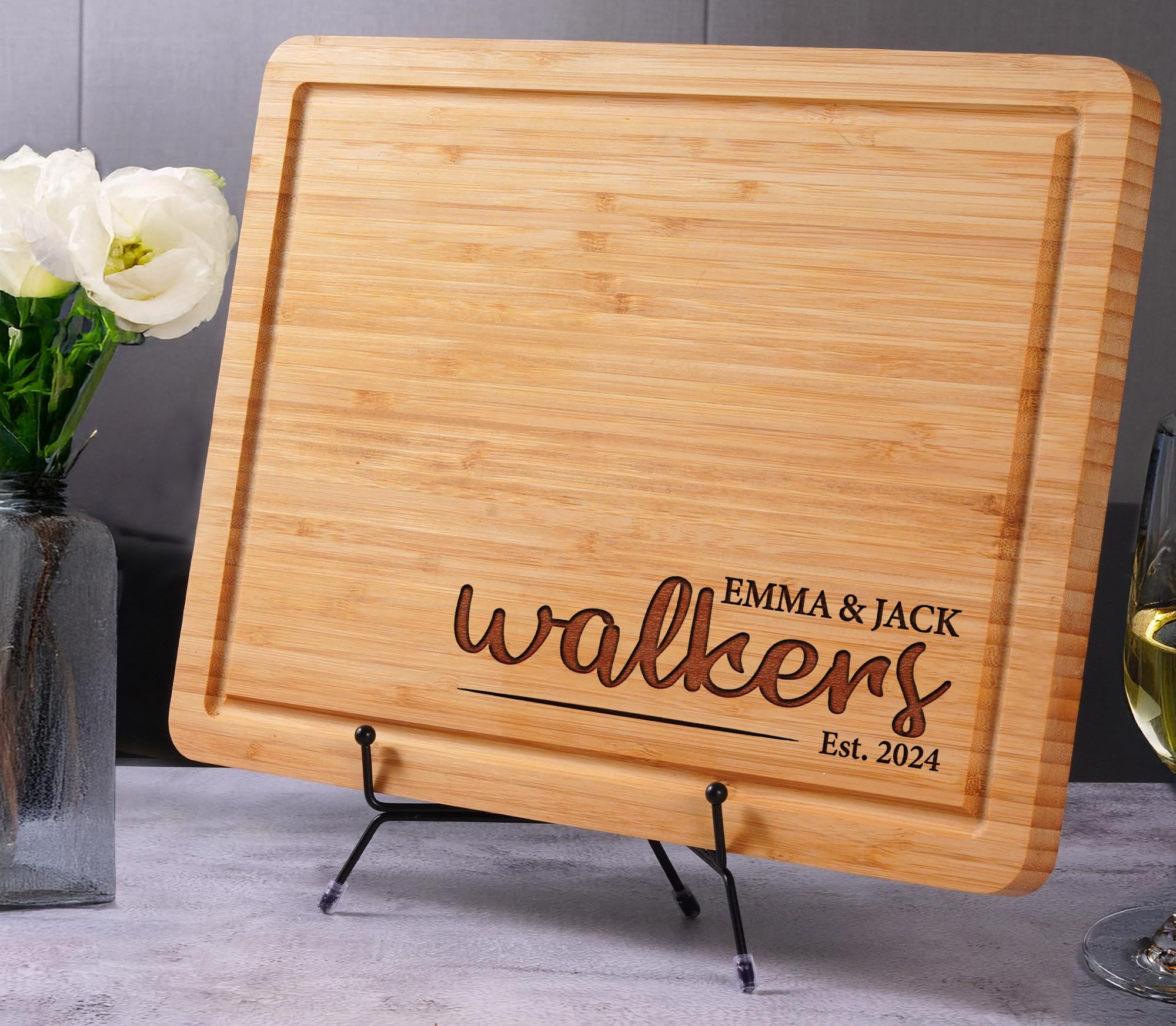 Personalized Couple Cutting Board, Custom Anniversary & Wedding Gift for Husband & Wife, Gifts for Couple, Custom Bridal Shower, Housewarming, Christmas, Engagement, Birthday, Newlyweds Gifts