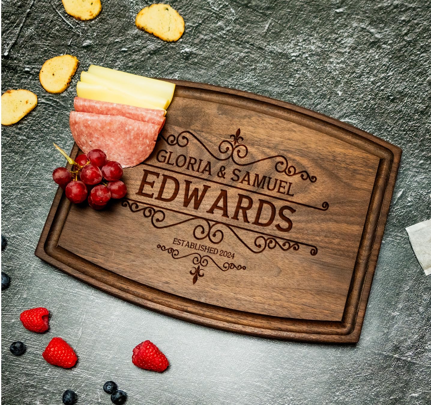 Custom Engraved Wood Cutting Boards, Perfect Gift For Anniversaries, Couples, New Homeowners, Friends, Retirements, Best Gift Idea For Christmas and Holidays