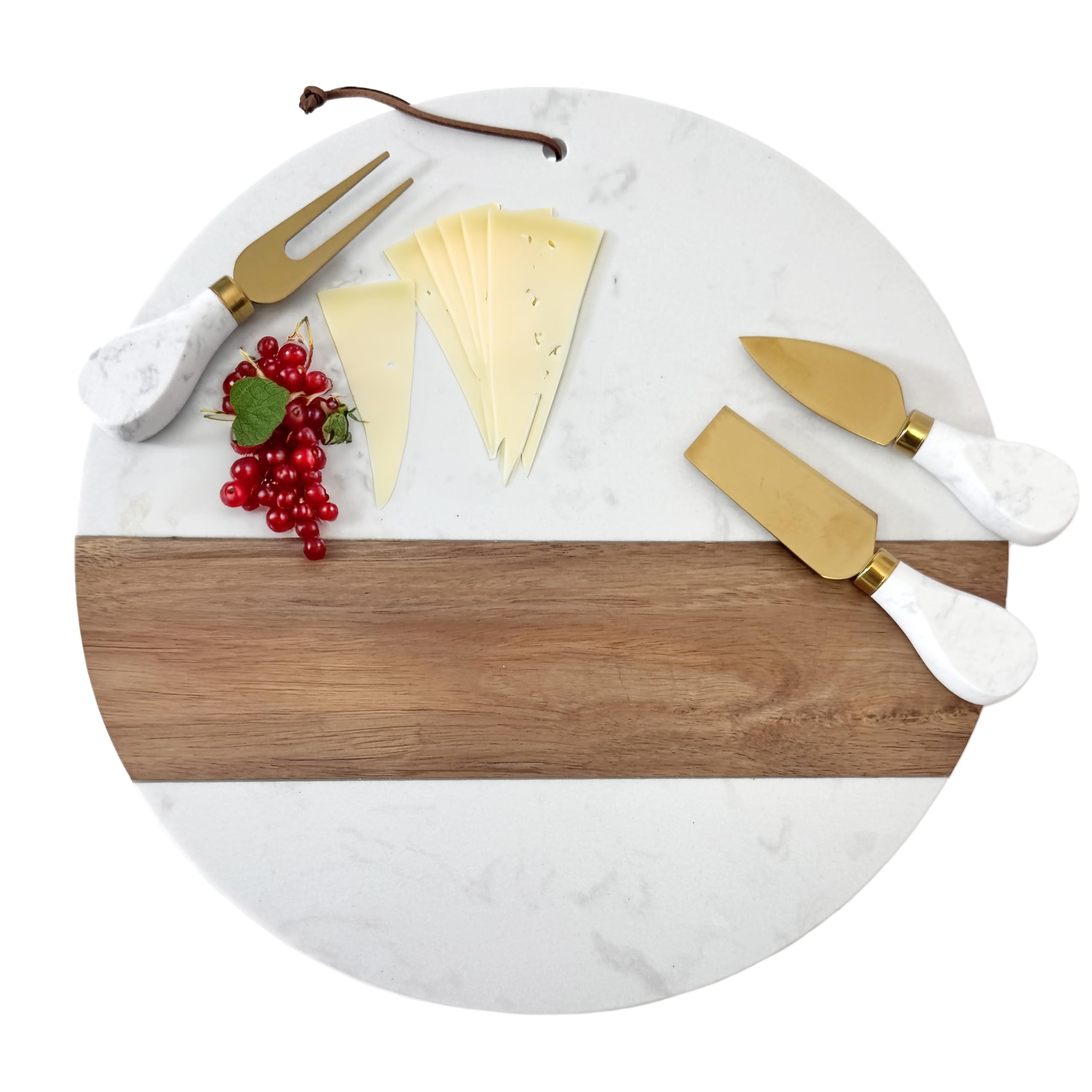Marble Cutting Boards For Kitchen - Wooden Cutting Boards for Kitchen, Personalized Cutting Board Engagement Gifts for Couples, Marble Charcuterie Board (Plain Board- No Customization)