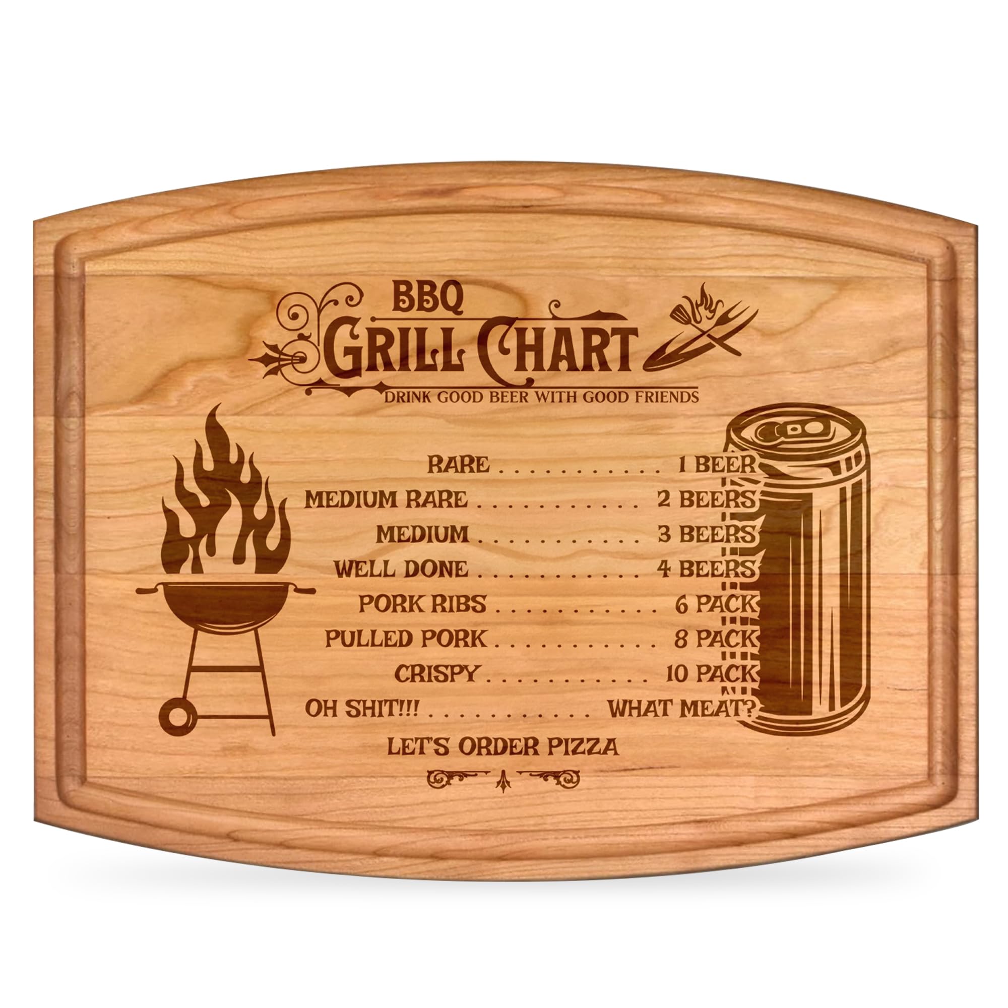 Personalized Cutting Board for Dad BBQ Masters Friends Birthday Christmas Anniversary, Gifts Idea for Men Him Father Son Husband Brother Boyfriend Papa Grill Accessories, Engraved Wood Artwork