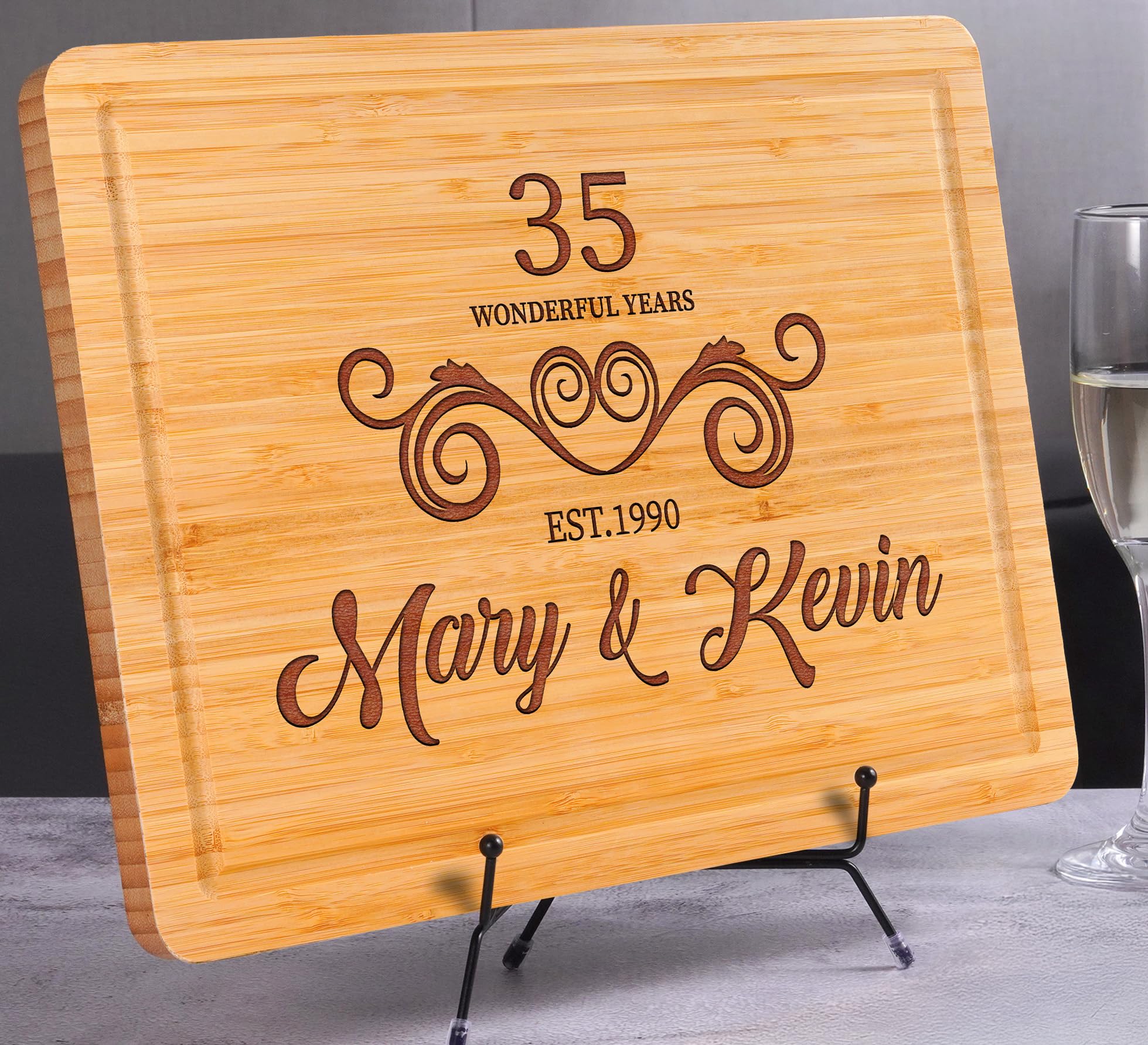 Custom Wooden Cutting Boards for Kitchen, Couples Birthday Gift Ideas, Romantic Valentines Gift For Wife, Anniversary, Bridal Shower, Wedding, Housewarming, New Home and Engagement Gift