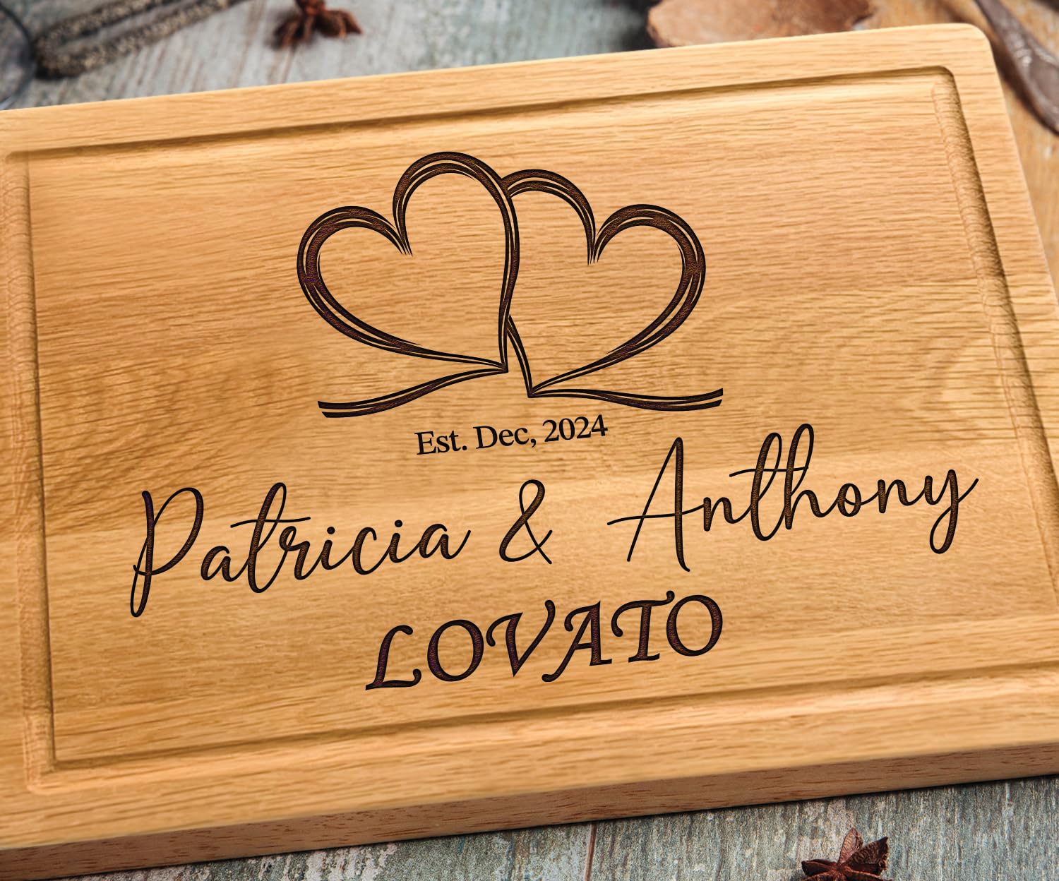 Personalized Cutting Board, Gifts for Parent, Family, Unique Wedding, Marriage, Engagement, Christmas, Housewarming Anniversary Gifts For Couple, Newlyweds, Custom Engraved Charcuterie Board