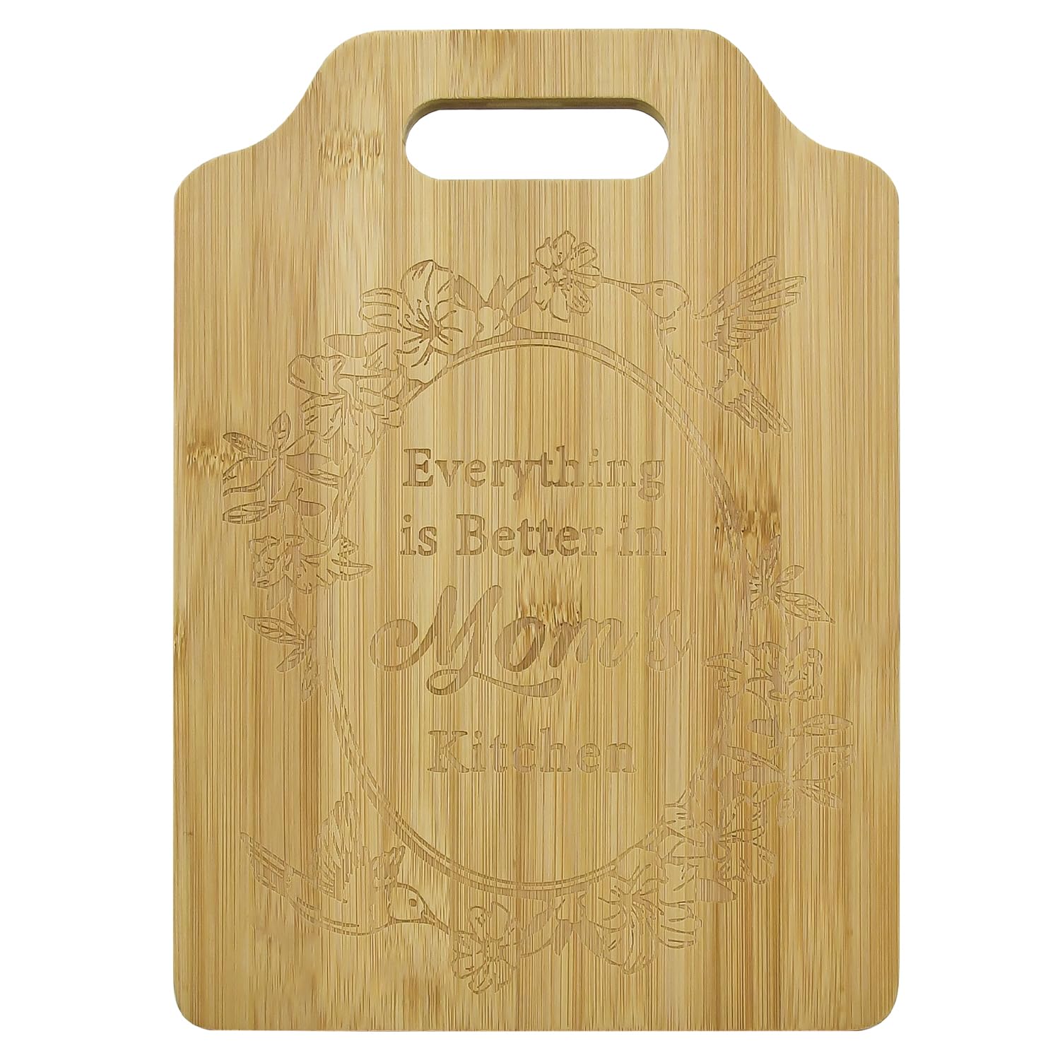 Mom Gifts Cutting Board for Kitchen, Unique Cutting Board for Mom, 12.4" x 8.8" Bamboo Custom Cutting Board Personalized for Mom Birthday Mothers Day Kitchen Gifts from Son Daughter Gift Ideas