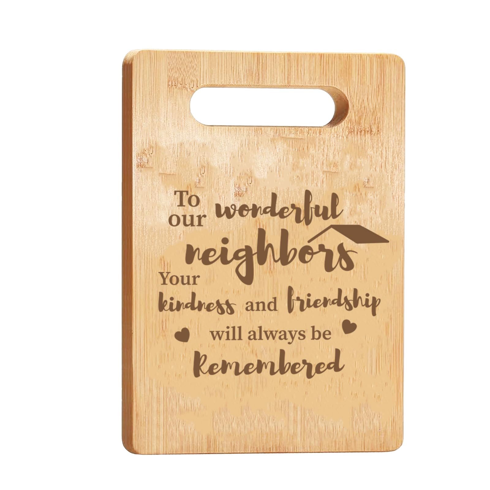 FREEBLOSS Wood Cutting Board Engraved Wooden Cutting Board Personalized Kitchen Cutting Board Gift Engraved Cutting Board for Neighbors Custom Engraved Wood Chopping Block