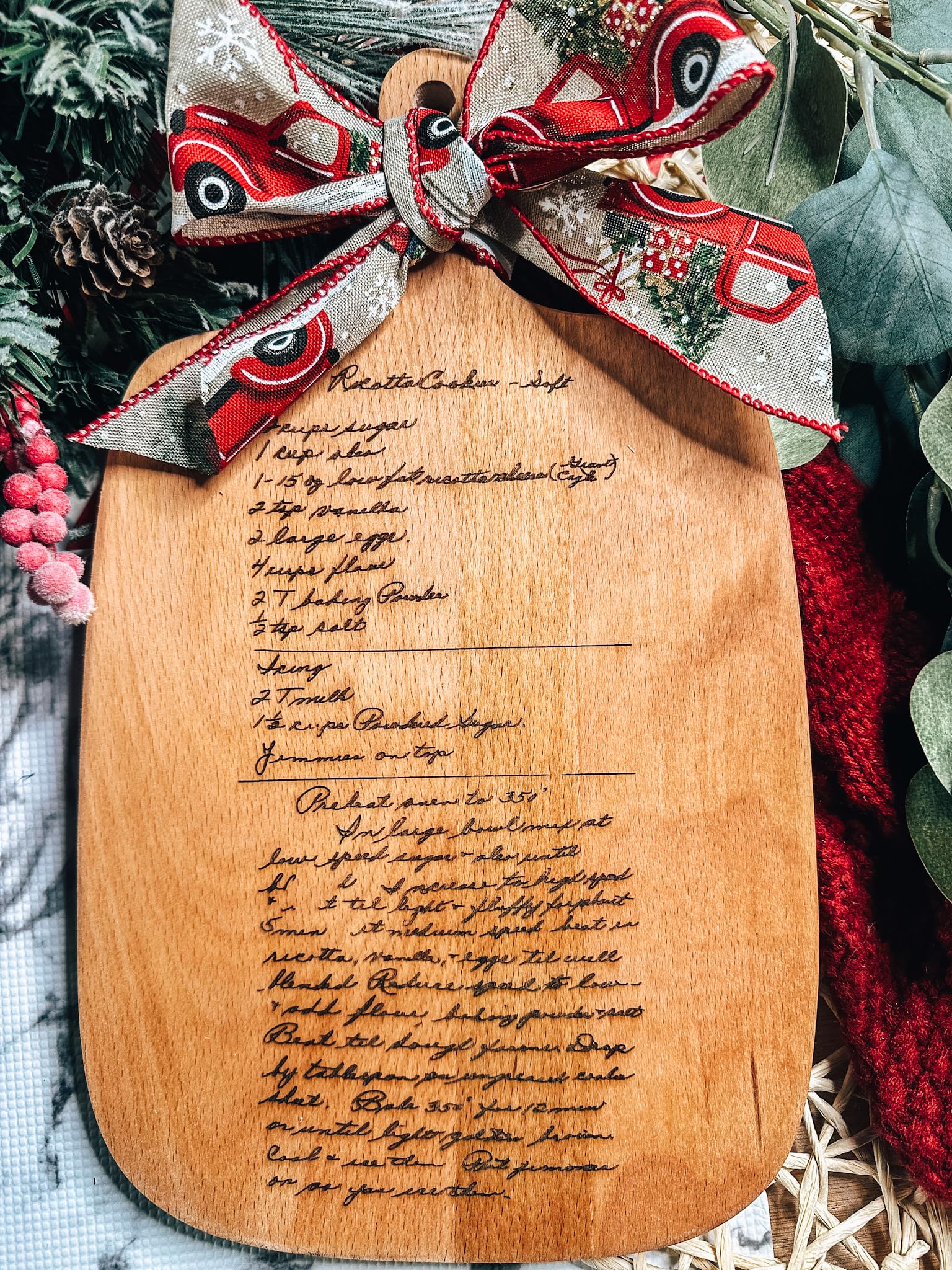 Recipe Cutting Boards - Personalized Wood Cutting Board – Custom Engraving with Handwritten Family Recipe – Keepsake Gift for Parents, Christmas, Anniversary, Wedding, Housewarming, Mother’s Day
