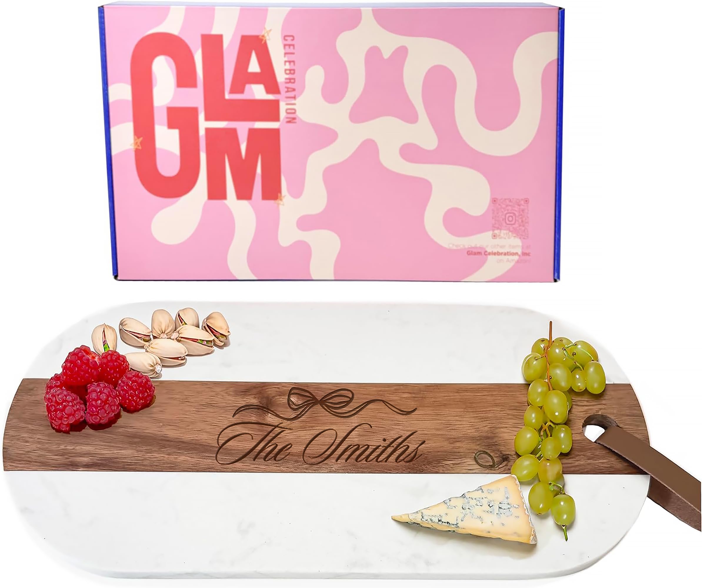 Charcuterie Boards Gift Set Personalized : Charcuterie Board Set Customized, Marble and Acacia Wood Cheese Board Tray Set, Personalized Cutting Board - Engagement Gift For Couples