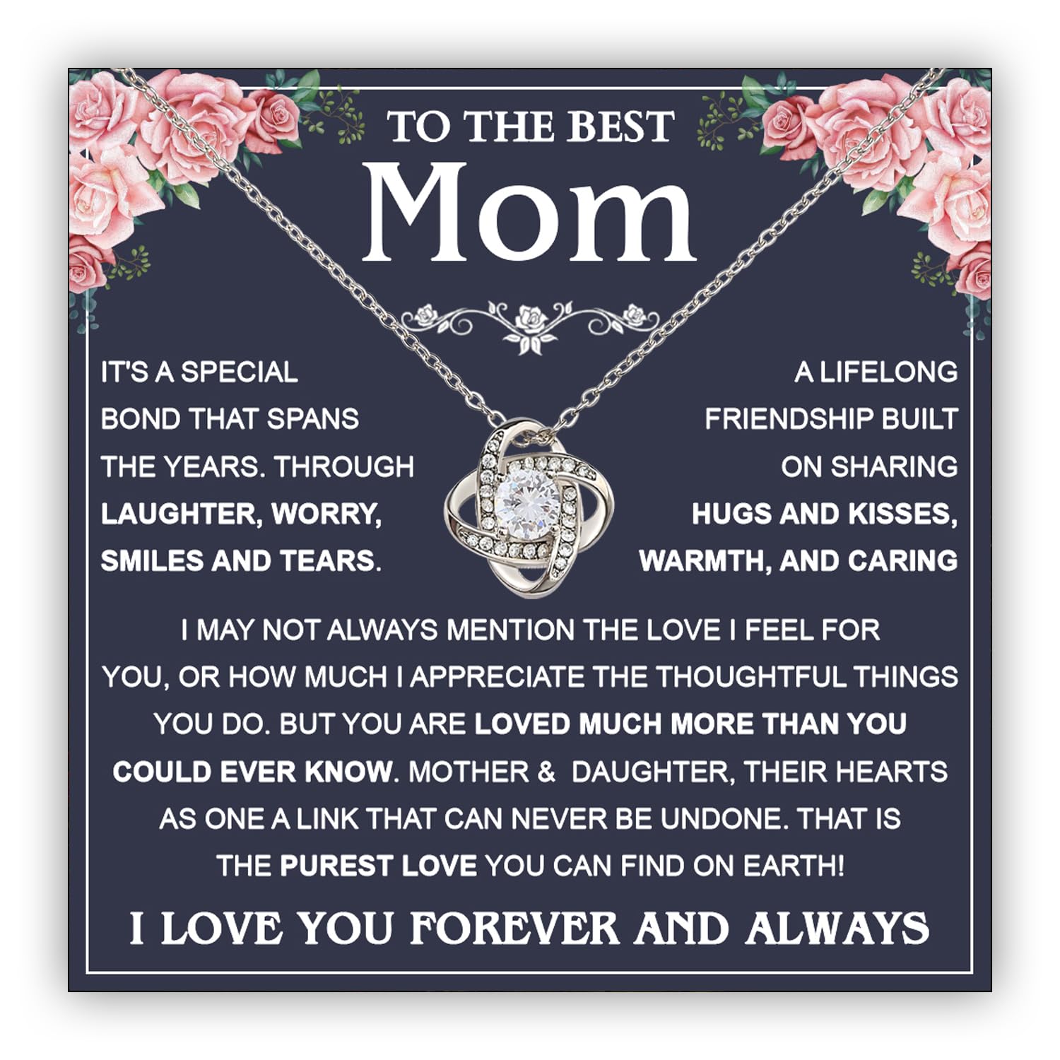 To My Mom Necklace, To My Badass Mom Necklace, To My Loving Mom Necklace From Son, Mother Daughter Necklace Gifts for Mom, Mothers Day Necklace Gift For Mom, Best Necklace Gifts For Mom