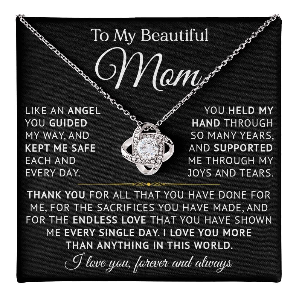 To My Mom Necklace Gifts Meaningful Gift to Mom from Son Without You There Is No Me – I Love You Necklace, Sentimental Mother's Day Gift for Mom from Son, Unique Moms Birthday Gift Ideas