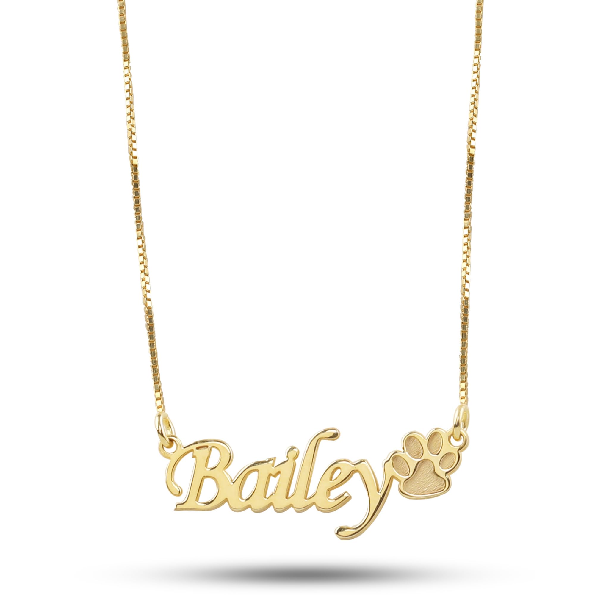 Personalized Pet Name Necklace,925 Sterling Silver Handmade Pendant, Paw Print Necklaces for Pet Lovers, Dog Mom Necklace for Women, Custom Dog Necklace for Women, Pet Necklace Personalized
