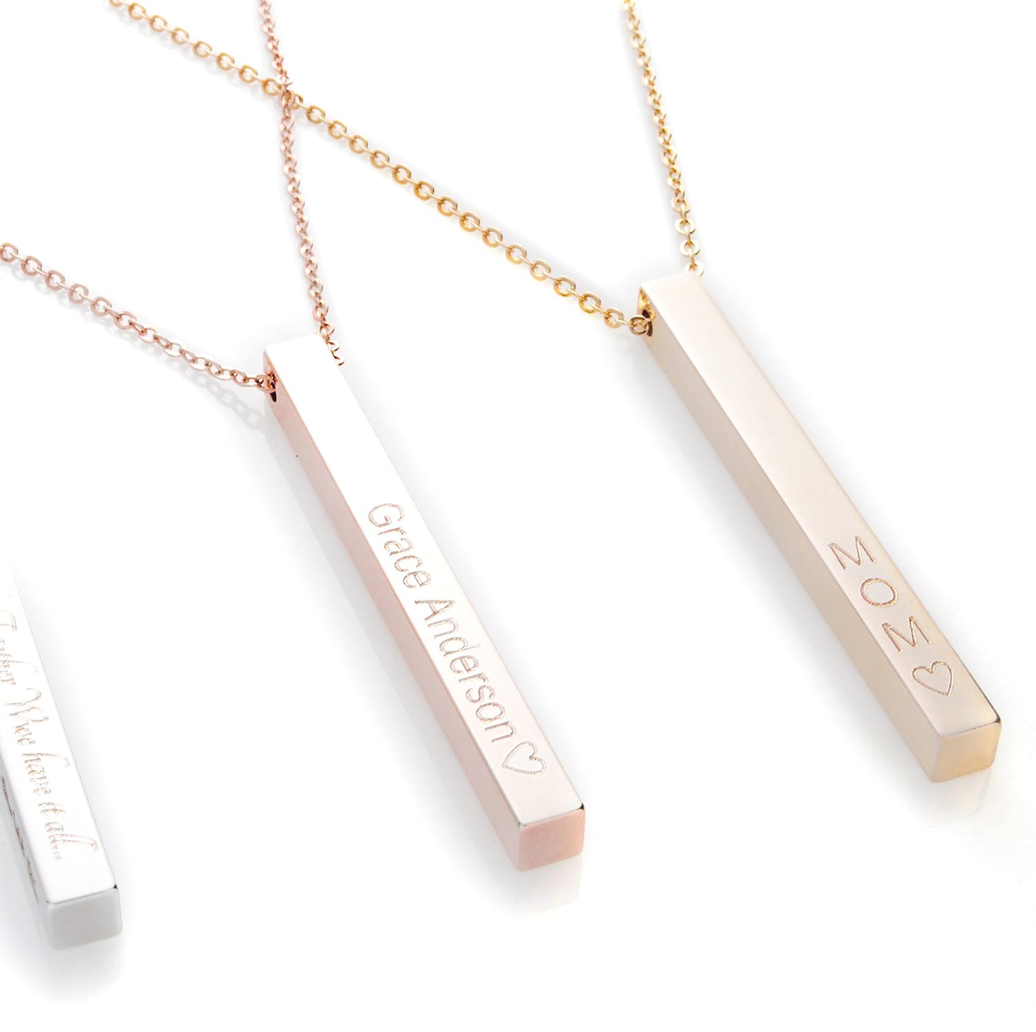 Custom Vertical Necklace for WomenPersonalized Necklace gift with Name Gold Bar Necklace Elegant Personalized Jewelry Custom Name Necklace Perfect Unique Gifts mothers day gifts for mom
