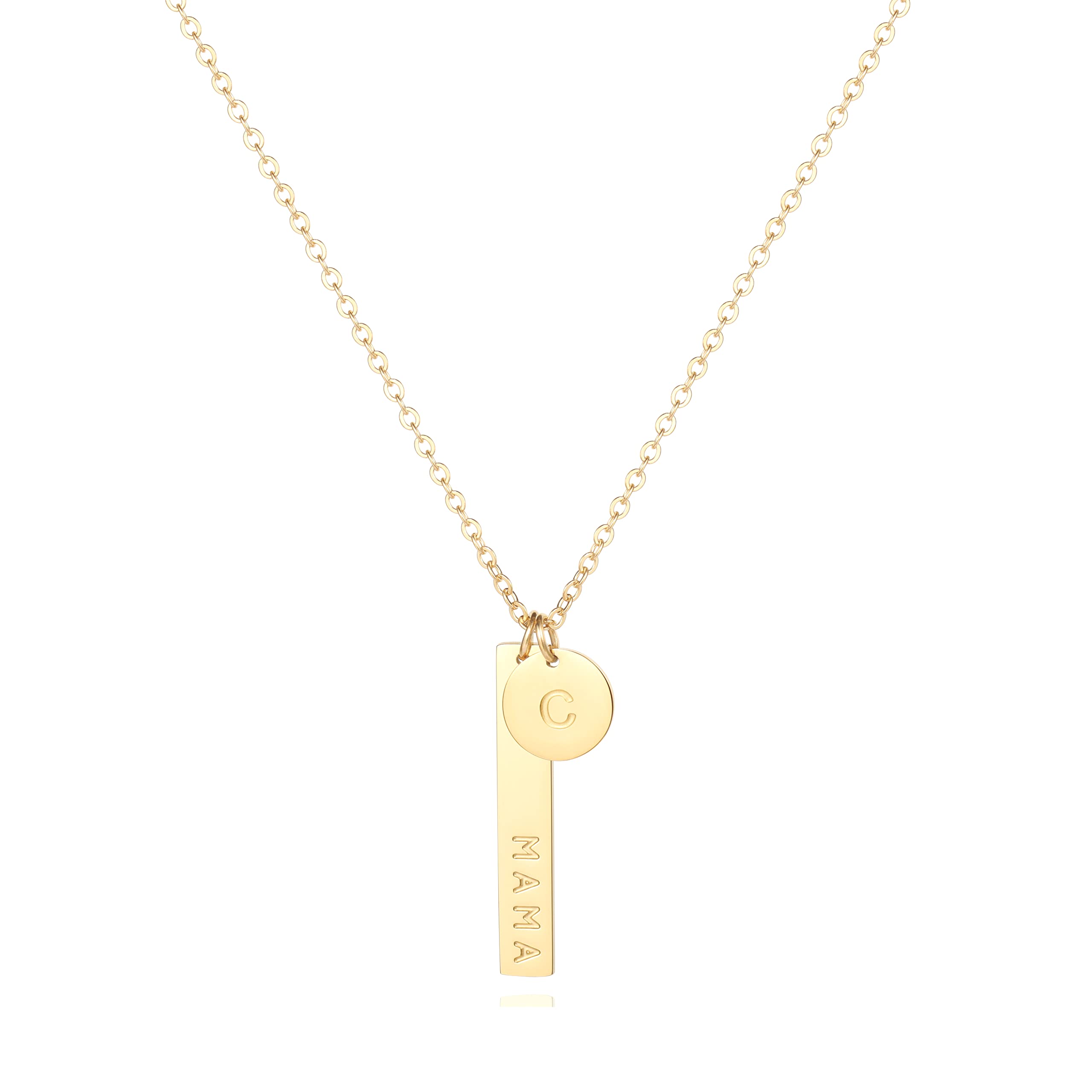 MAMA Necklace,Initial Necklace,mama necklaces for women,18K Gold Plated Mama Necklace,Mothers Day Gifts