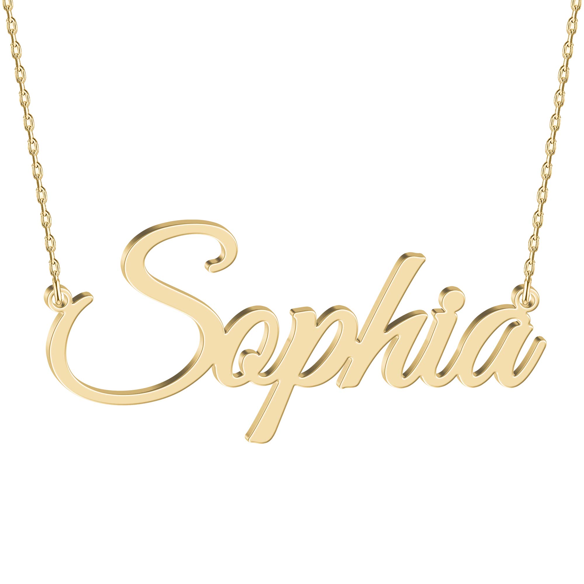 Name Necklace Personalized 18K Gold Plated Silver, Custom kids Name Plate Necklace Birthday Gift for Women, Christmas Anniversary Bridesmaid Friendship Gift Ideas for Her Mom Girl Grandma