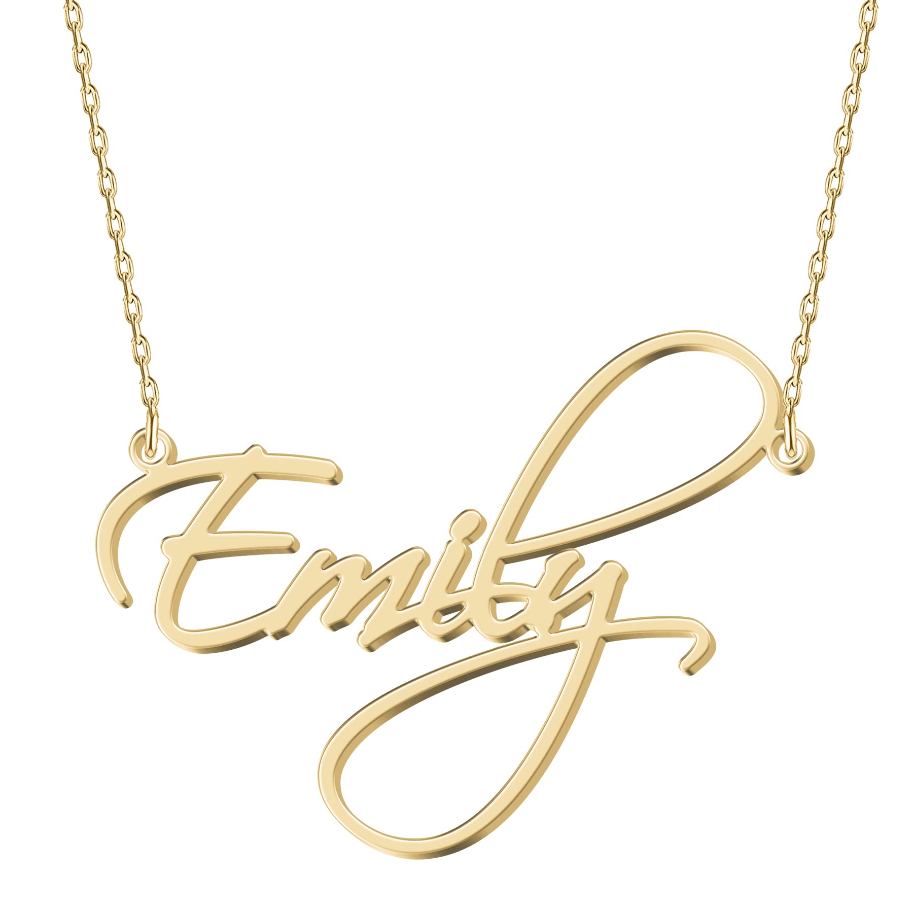 Personalized Name Necklace - Choose from 14 Font Styles - Customizable 18K Gold-Plated Pendant - Ideal Gifts for Birthdays, Valentines Mother's Day, Christmas Women, Girls, Teens, Daughters