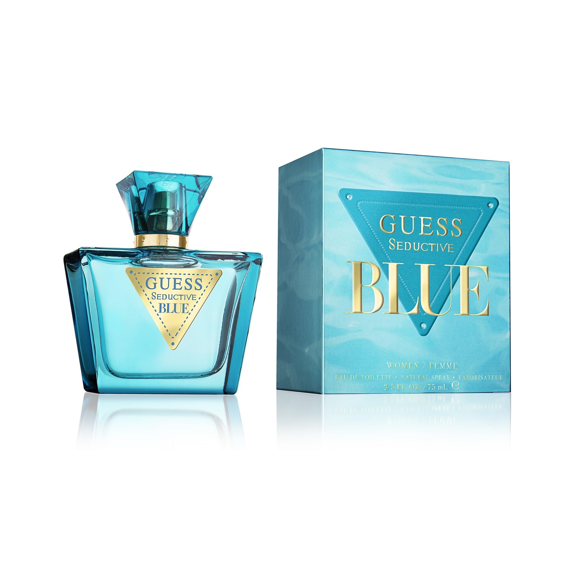 GUESS Seductive Blue Women/Femme Eau de Toilette Perfume Spray For Women, 2.5 Fl. Oz.