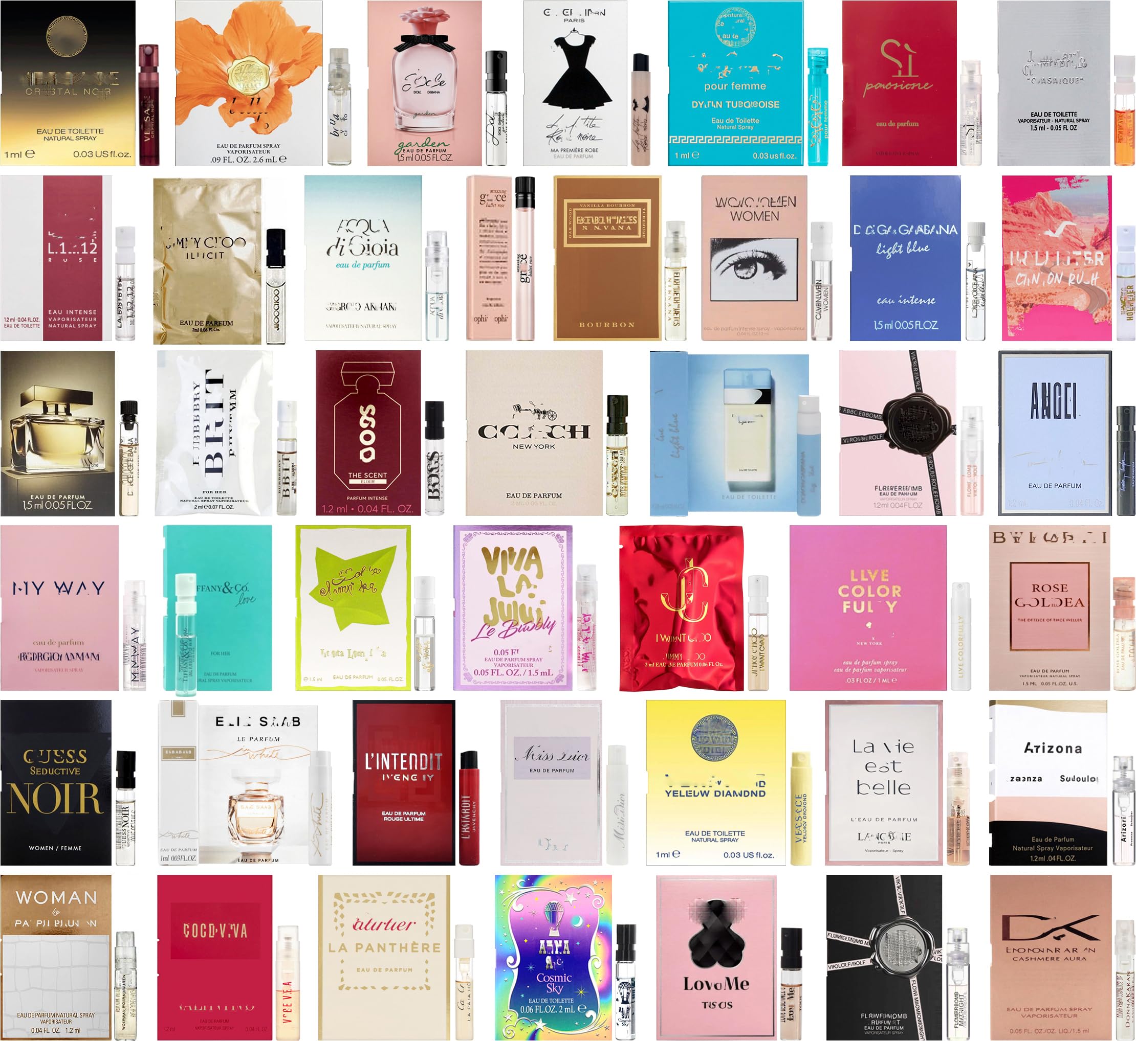 Perfume High End Designer Fragrance Sampler Set for Women - (Pack of 12 Sample Vials)