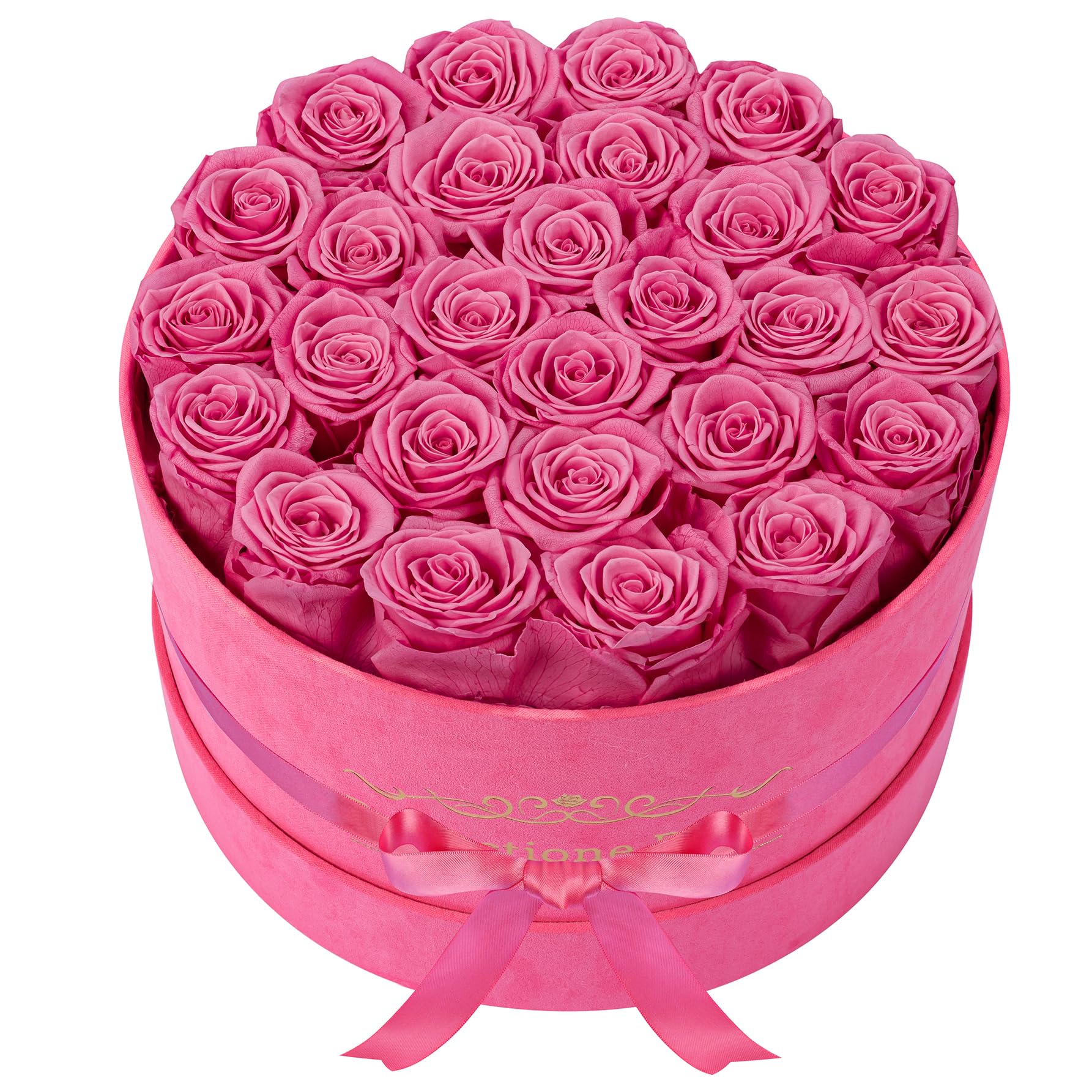 Perfectione Roses 27 Roses in a Box, Mothers Day Rose, Preserved Flowers for Her, Flowers for Delivery Birthday Gifts for Women (Velvet Pink)