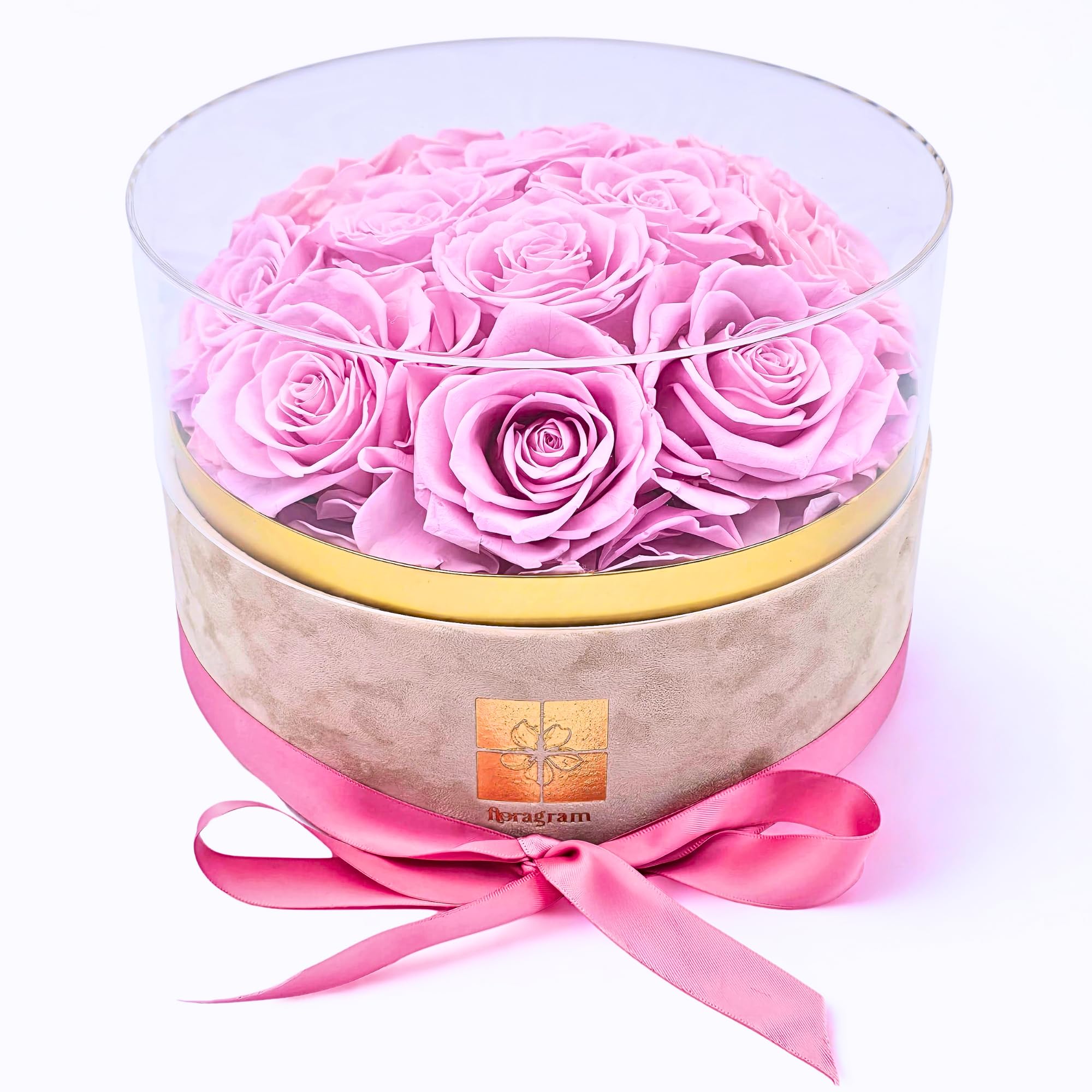 Preserved Roses Box – Lasts 1–3 Years – Dome-Shaped Real Roses with Clear Acrylic Lid – Elegant Forever Flowers Gift for Her – Birthday, Mother’s Day, Anniversary, Eid, Graduation