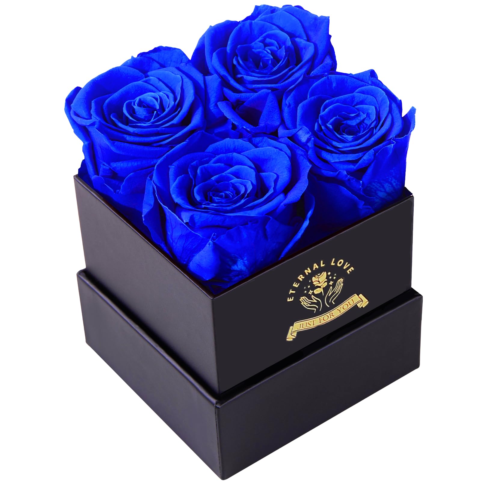 Preserved Roses in a Box,Forever Fresh Flowers, Flowers Fresh,Forever Flowers,Preserved Roses Forever Flower Gifts for Women Men Mom Mothers Day,Blue Flowers
