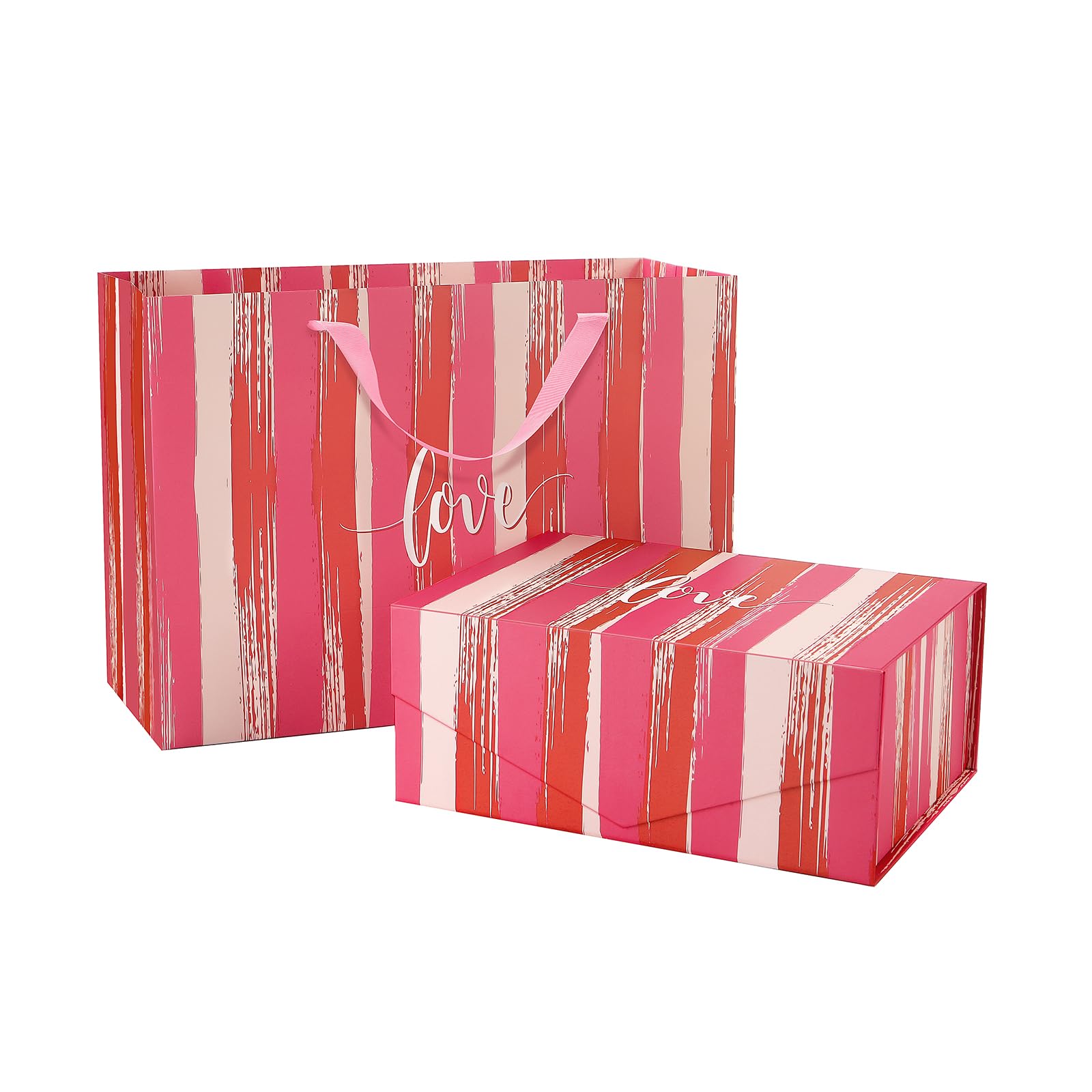 PACKHOME Luxury Gift Box with Bag 9x6.5x3.8 Inches, Magnetic Gift Box with Lid for Women, Mother's Day, Valentine's Day, Weddings, Birthdays, Anniversaries