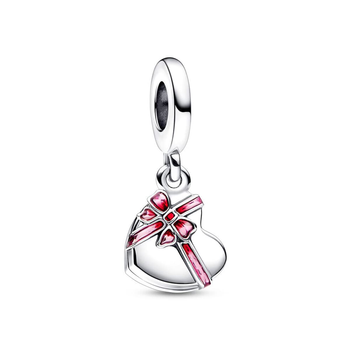 Mom Love Heart Charms 925 Sterling Silver with Cubic Zirconia for Women Bracelets and Necklaces,Mother's Day Birthday Christmas
