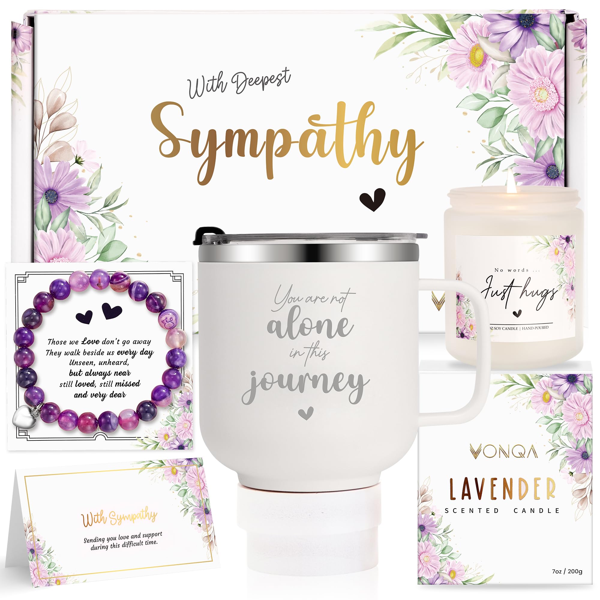Sympathy Gifts for Loss of Loved One, Bereavement Gift Idea, Condolences Gift Basket for Loss, Grief Gifts for Women, Sorry For Your Loss Miscarriage Gifts, Care Package for Grieving Friend Mom Mother