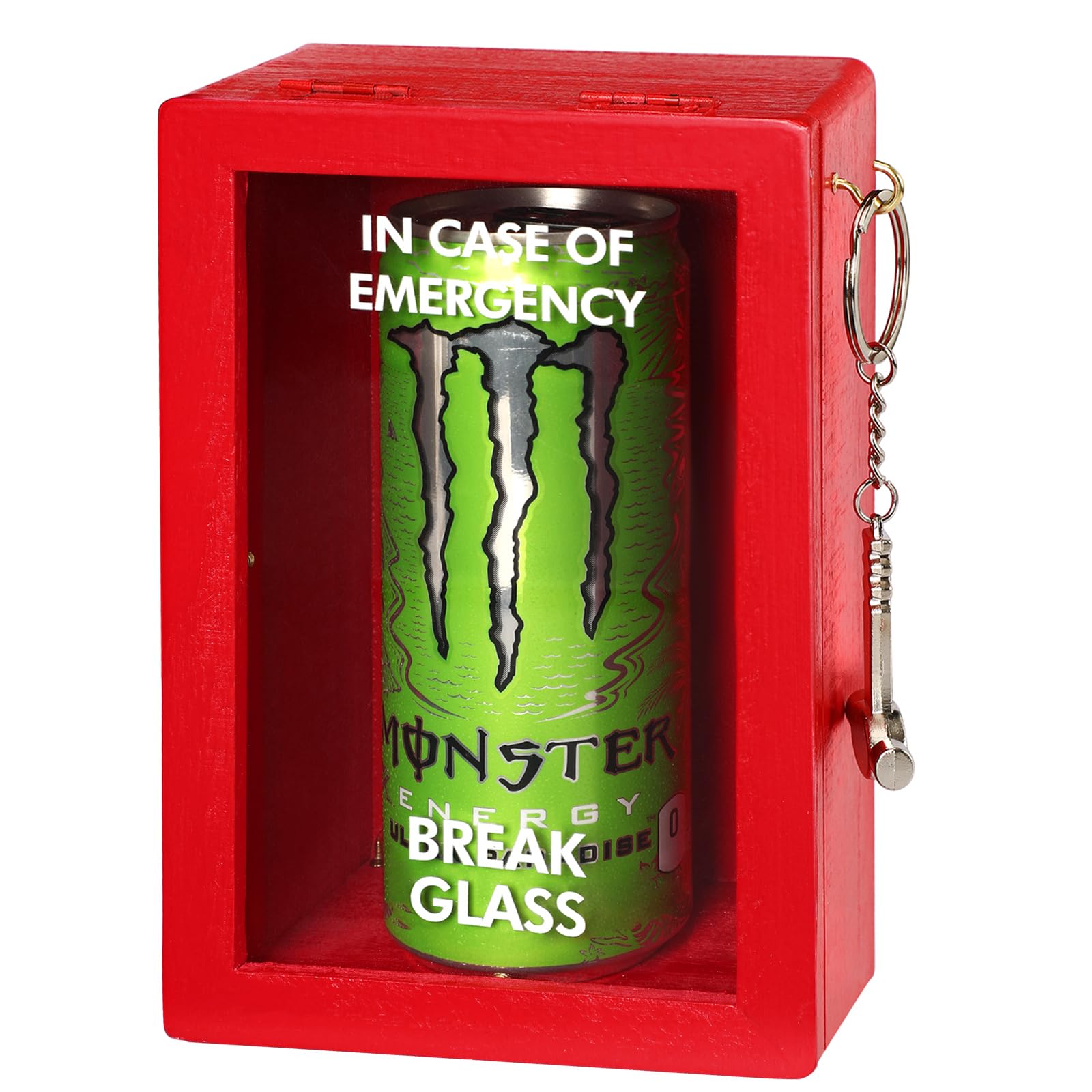 Funny Gag Gift Emergency Box w/Hammer (Large) | Fill-Your-Own Emergency Shadow Box, Personalized, Unique White Elephant Gifts, Funny Stocking Stuffers for Men and Women