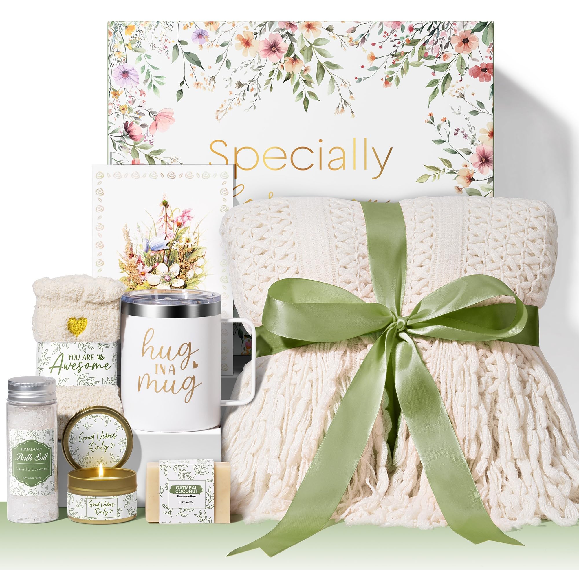 Self Care Gifts for Women Get Well Soon Gifts, Birthday Gifts for Women Care Package, Sympathy Gift Baskets Spa Gifts Thinking of You Mothers Day Inspirational Gifts for Mom Her Wife Friend Grandma